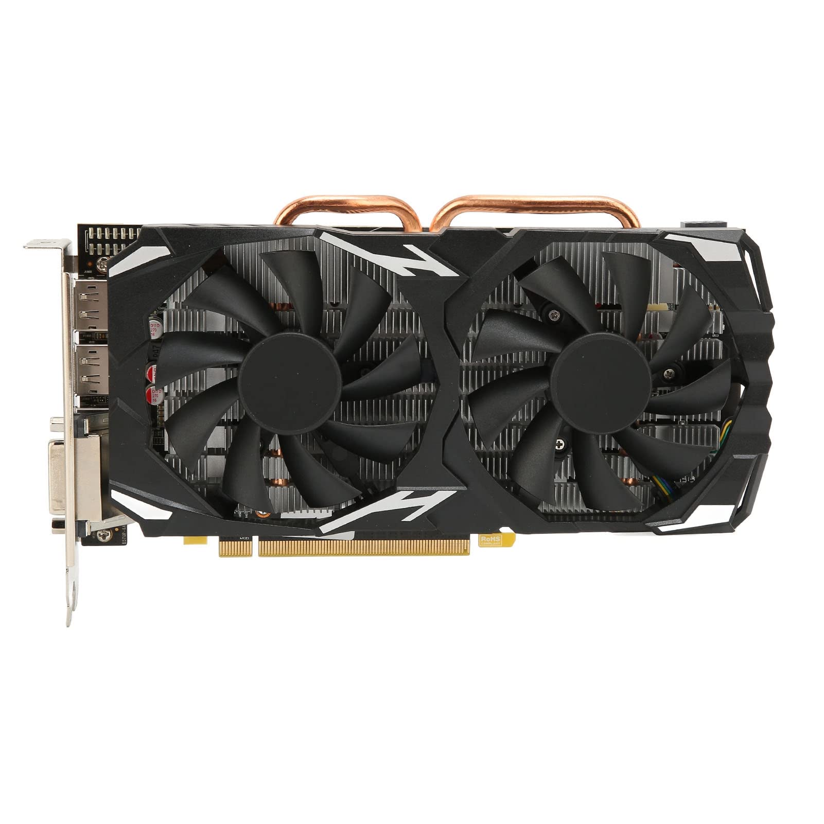 RX 580 8GB GDDR5 256-bit Gaming Graphics Card with Dual Cooling Fans - 2048SP, 3x DP, HDMI, DVI, PCIe 3.0 x16 - Plug & Play for 1080P PC Gaming, Video Editing & Cryptocurrency Mining