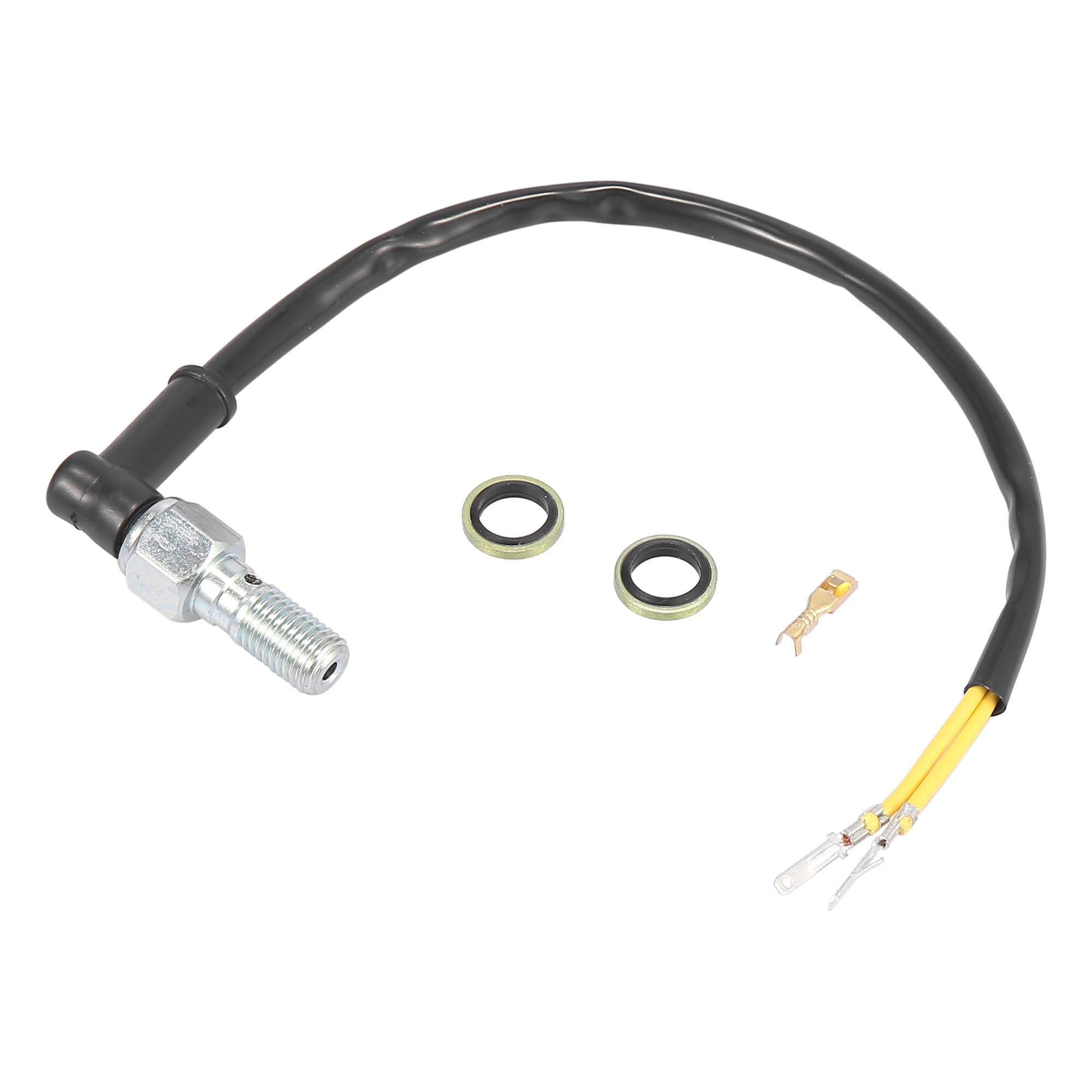 Universal Motorcycle Rear Hydraulic Brake Light Switch Banjo Bolt M10x1.25 - Compatible with Most Bikes for Enhanced Safety - Perfect for Night Riding and Custom Builds