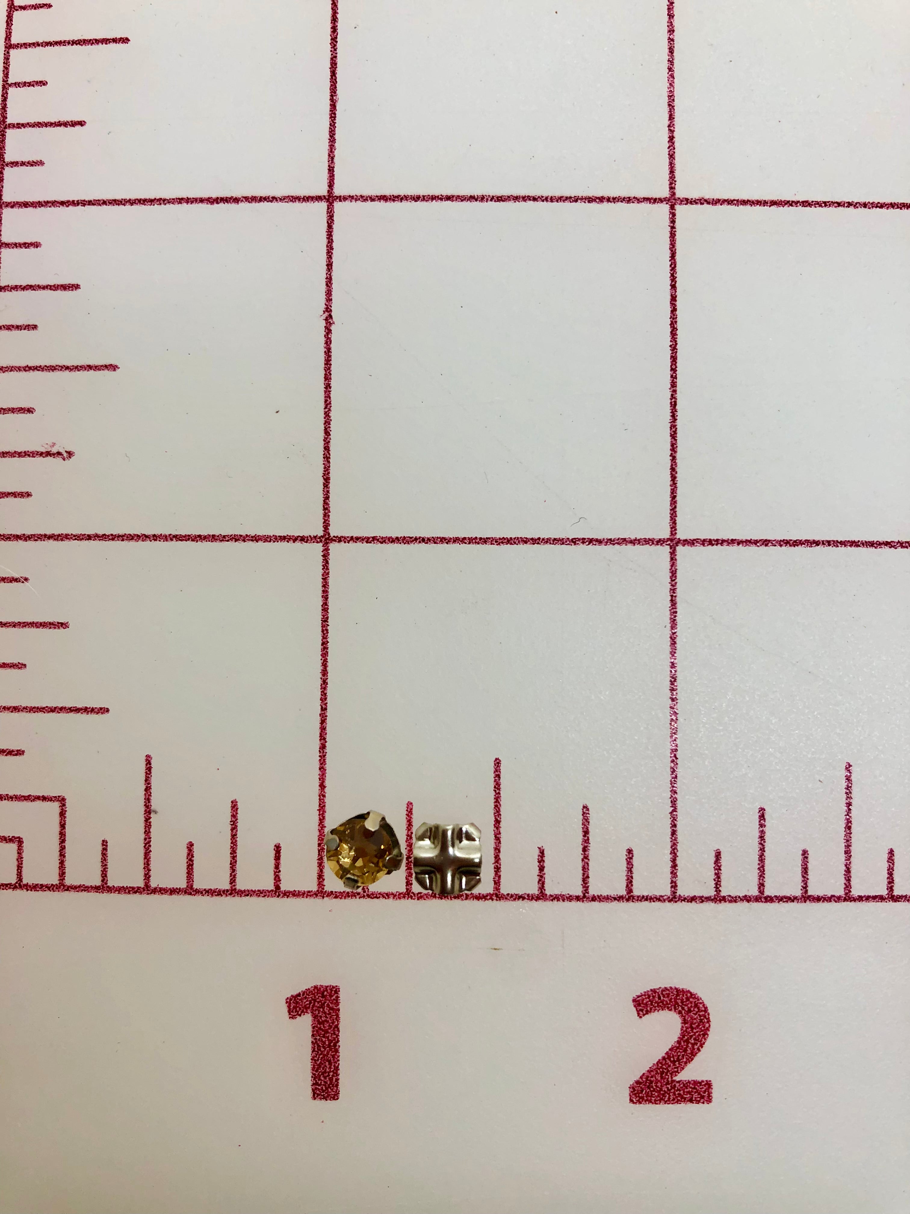 20SS Czech Rhinestones - Bright Cut Rose Montees Light Colorado Topaz for Jewelry Making, DIY Crafts, and Fashion Accessories