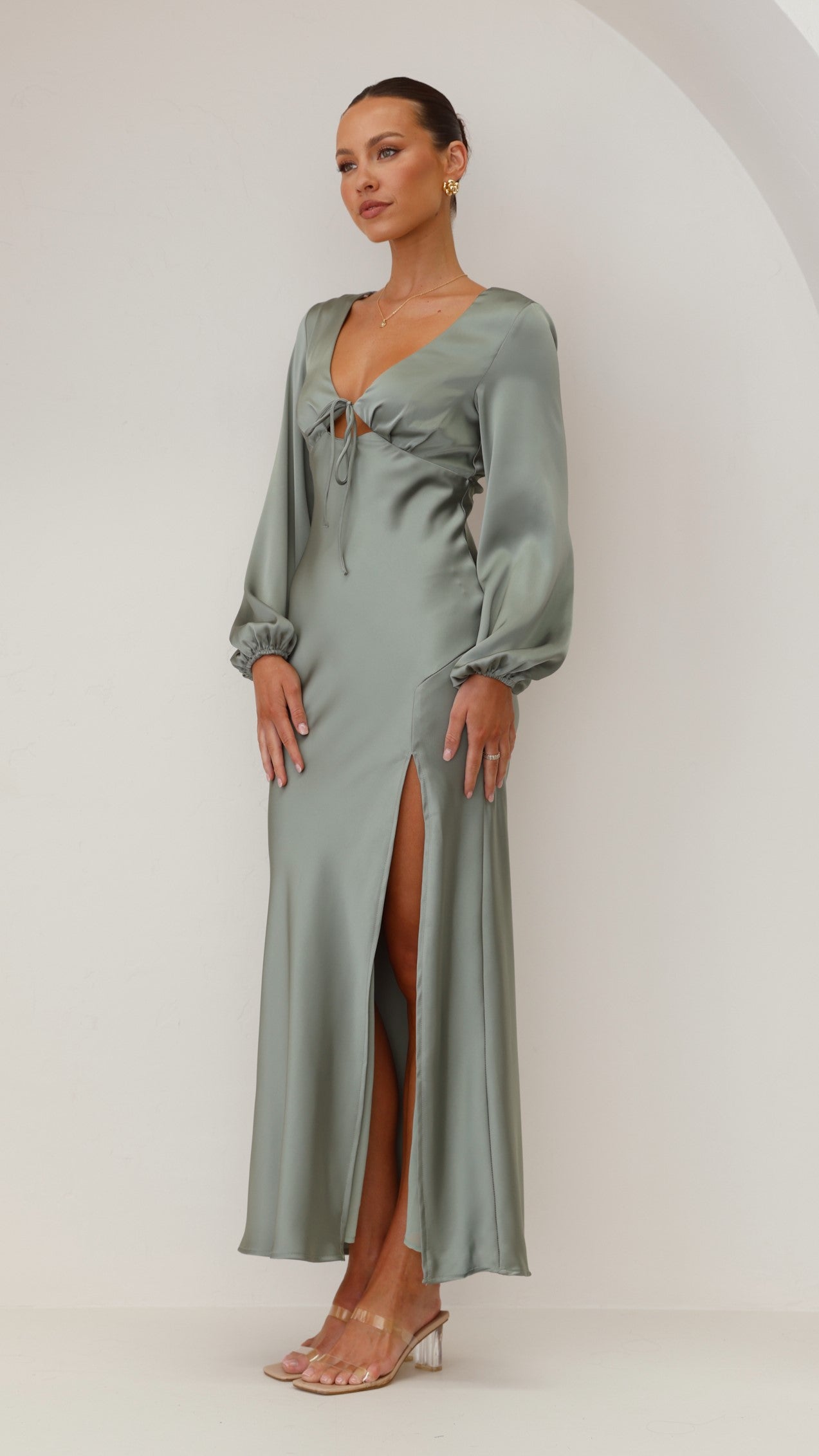 Brigitte Maxi Dress for Women - Flowy Green Summer Dress with Pockets | Perfect for Beach, Vacation & Casual Outings