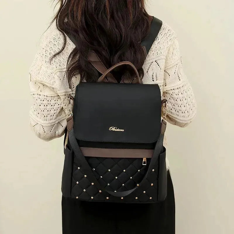 Vintage Soft Leather Women's Shoulder Backpack - Stylish & Durable Handbag for Work, Travel & Daily Use