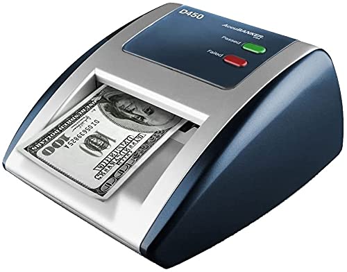 AccuBANKER D450 Counterfeit Bill Detector - UV, Magnetic, Infrared, Watermark & Micro-Printing Detection | Fast 1-Second Verification with Audio & Visual Alarms | Perfect for Retail Stores, Banks & Cash-Intensive Businesses