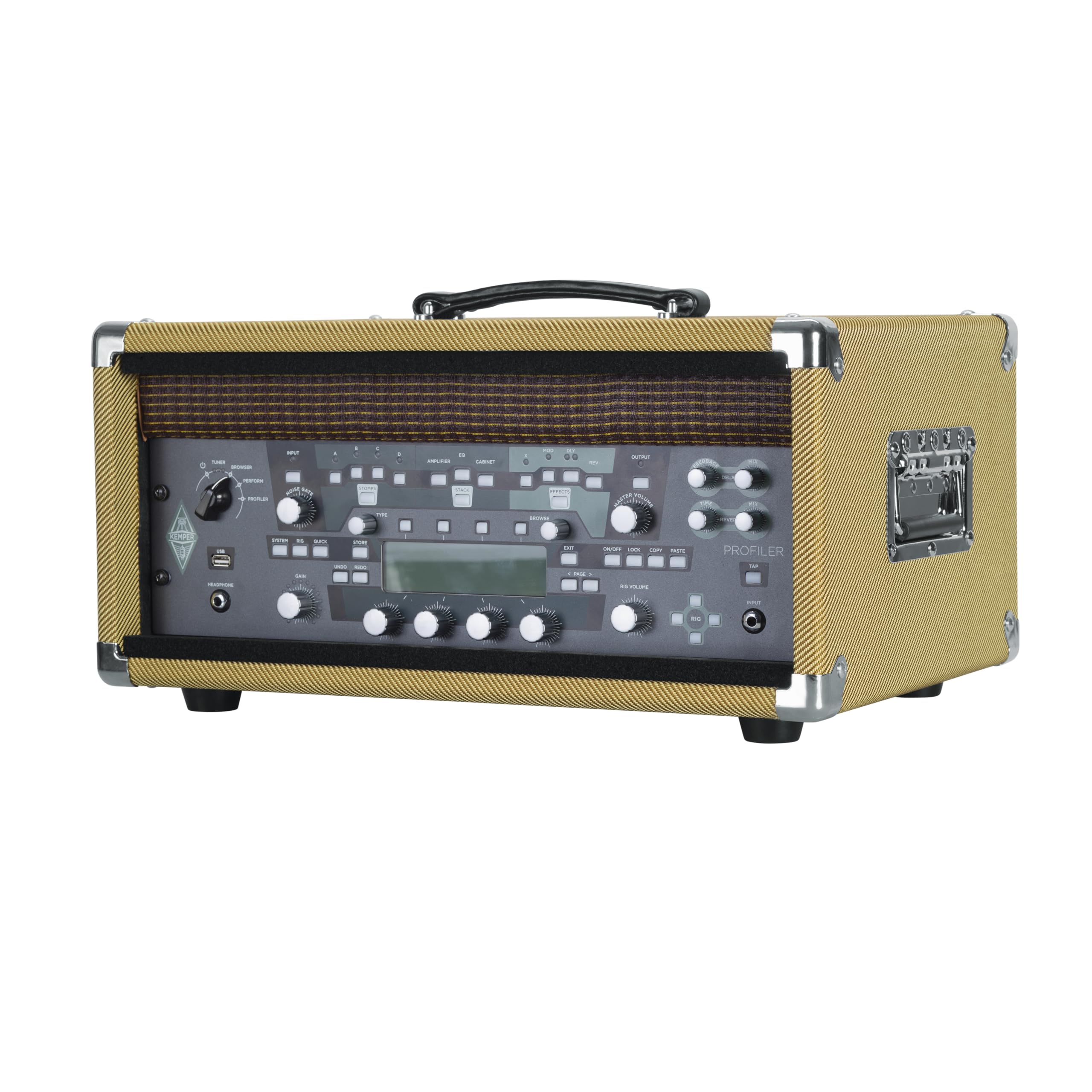 Vintage Gator Cases Retro Series 4U Tweed Amp Rack Case (GR-RETRORACK-4TW) - Perfect for Guitarists & Musicians, Studio & Stage Use
