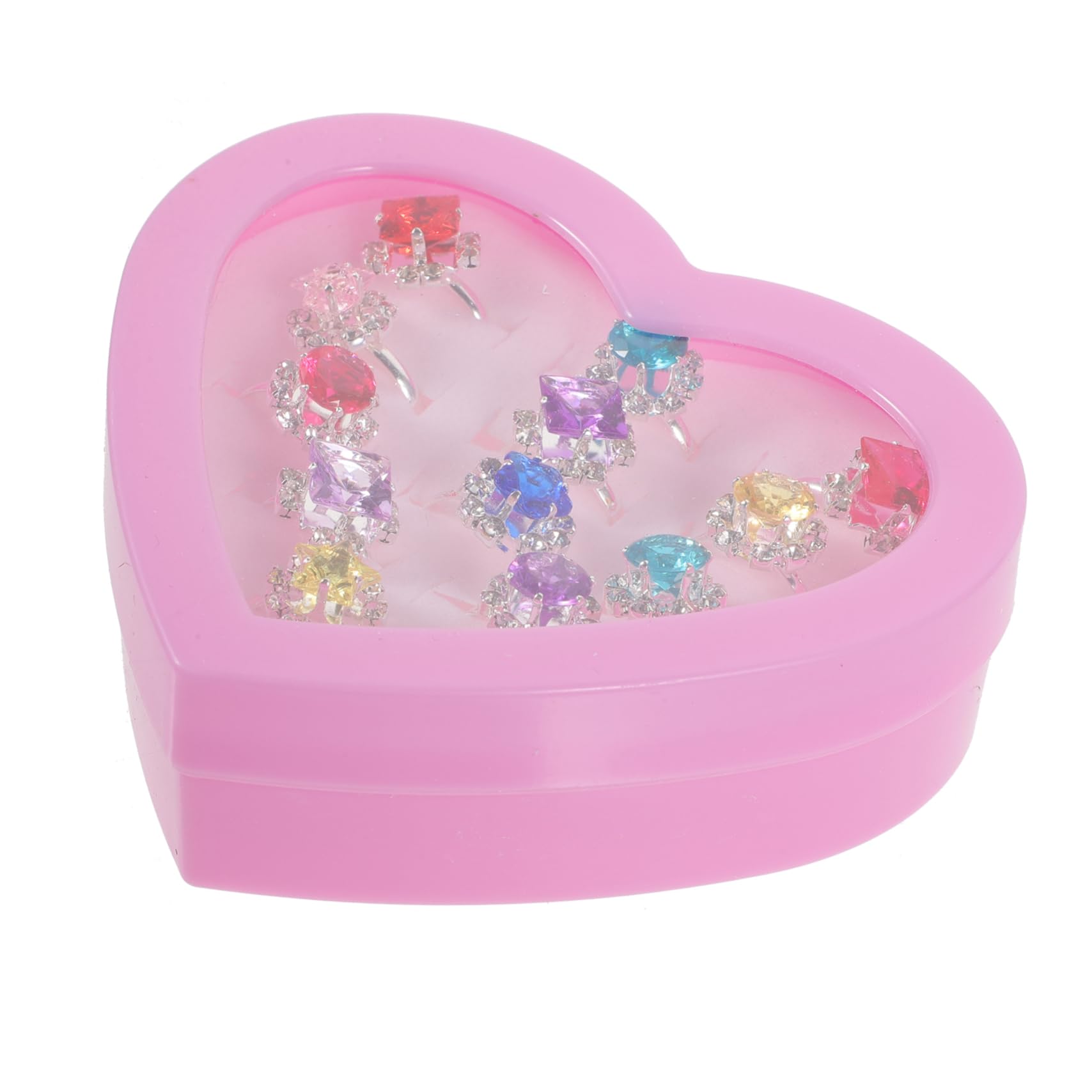 12pcs Beaded Rings for Kids - Crystal Princess Dress Up Jewelry Set, Toddler Rings & Classroom Exchange Supplies | Perfect for Birthday Gifts, Party Favors, Pretend Play and Role Playing Costume Accessories