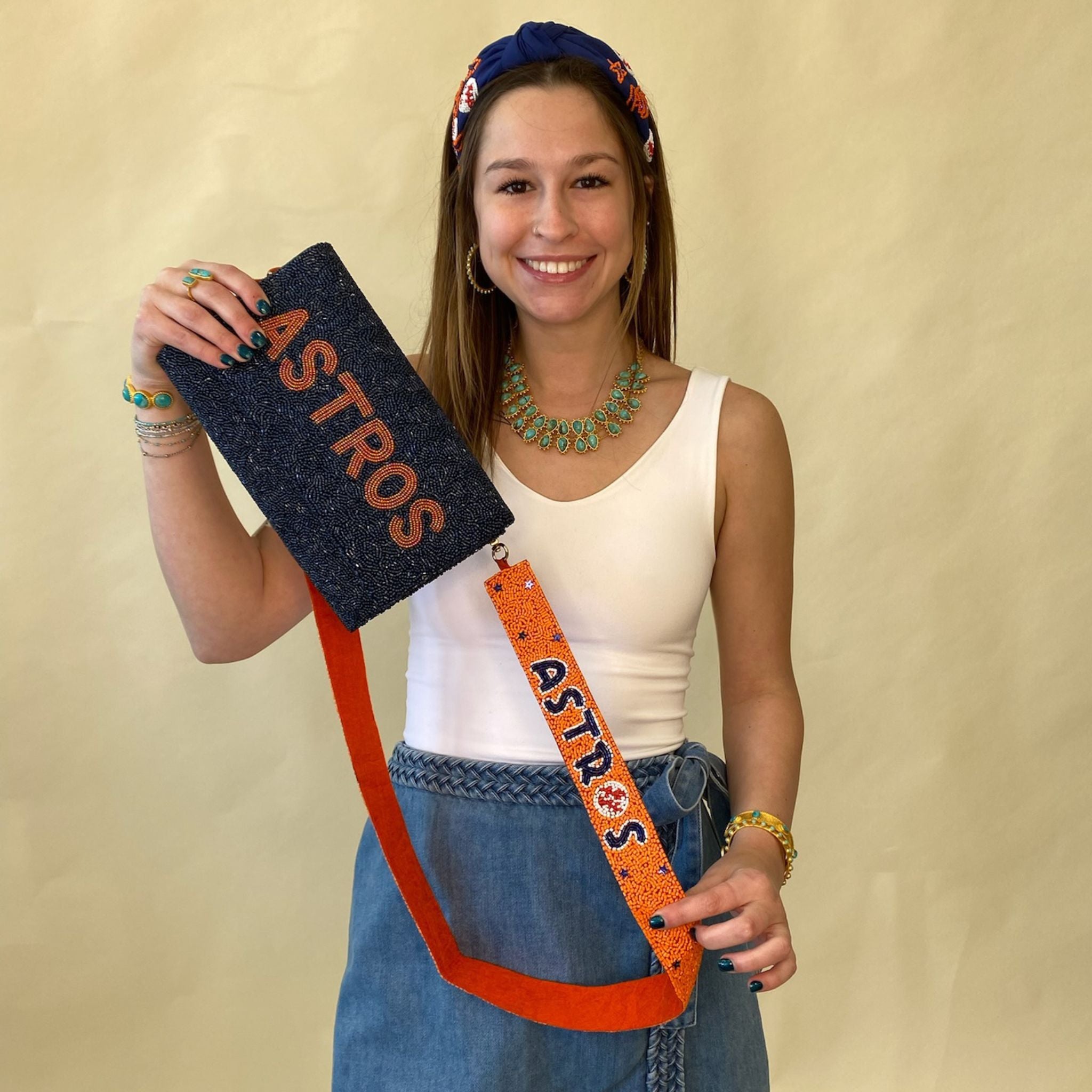 Orange Astro Purse Strap - Adjustable Crossbody Shoulder Bag Strap for Women | Perfect for Travel, Shopping & Everyday Use