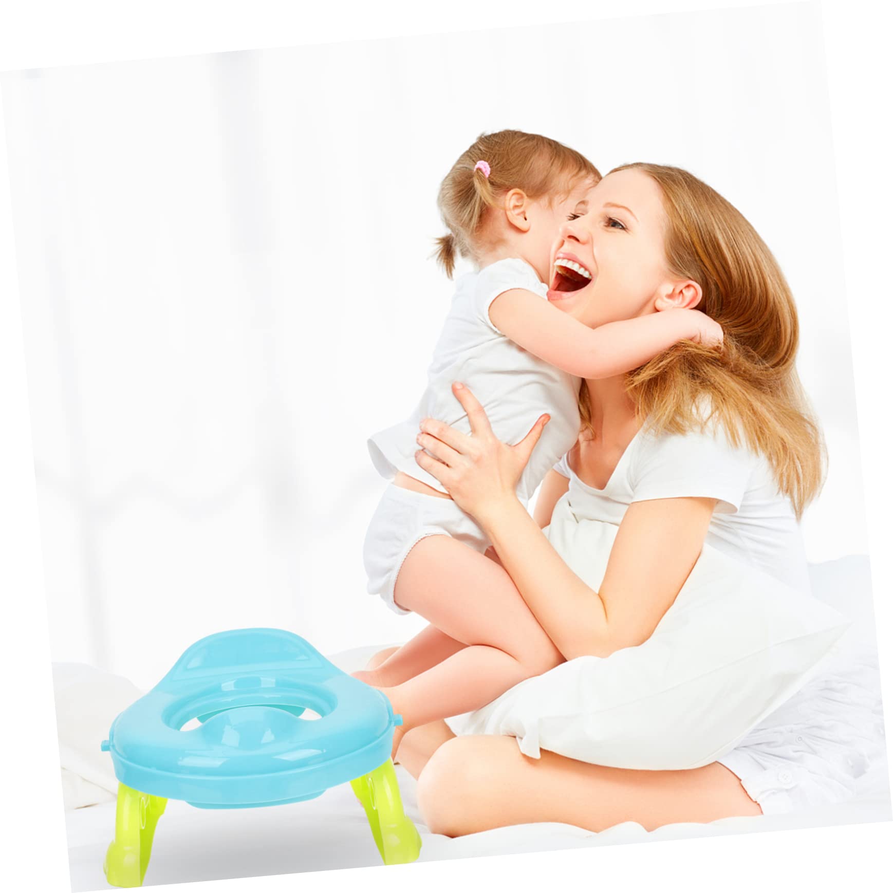 Wakauto Portable Potty Seat - Kids Travel Toilet Training Seat with Non-Slip Base | Lightweight & Durable Plastic Design for Toddlers | Perfect for Road Trips, Camping & Airplane Travel