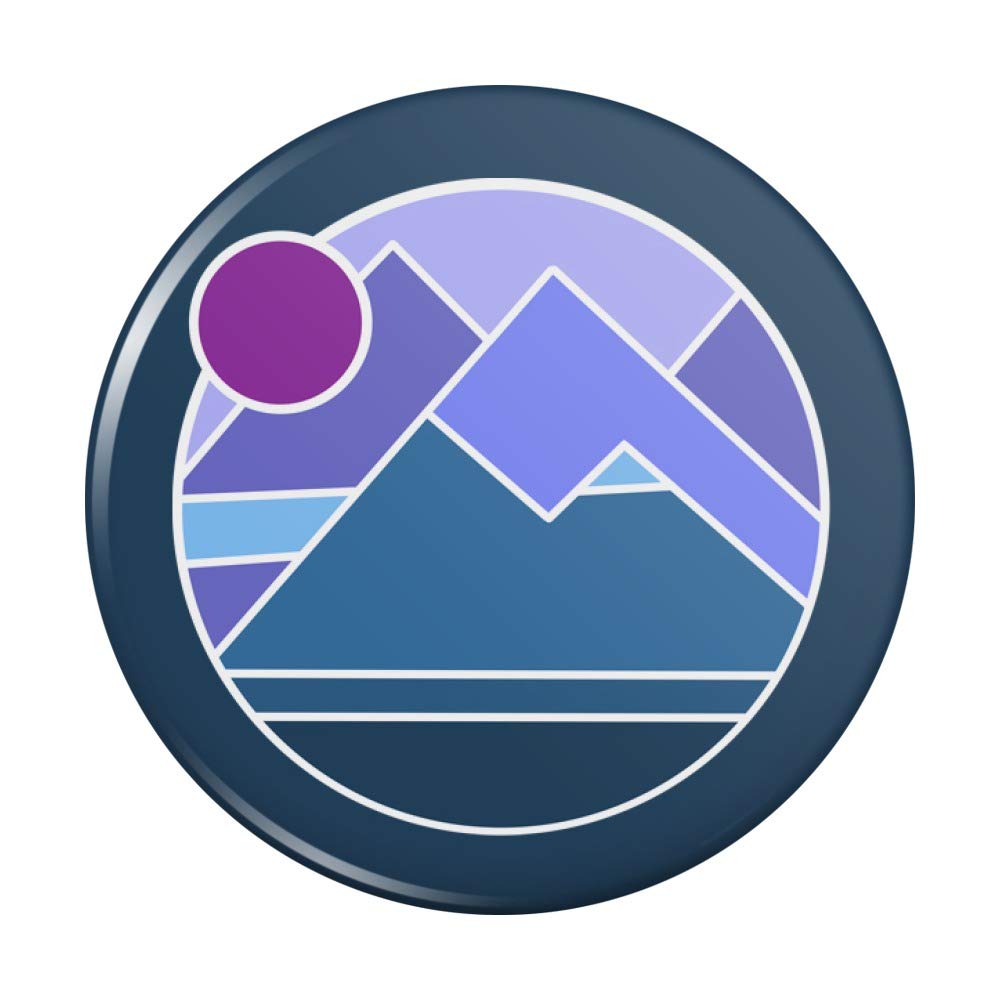 Abstract Geometric Mountainscape Fridge Magnets - Decorative Kitchen Refrigerator Magnets for Home & Office - Perfect for Holding Notes, Photos & Shopping Lists on Metal Surfaces