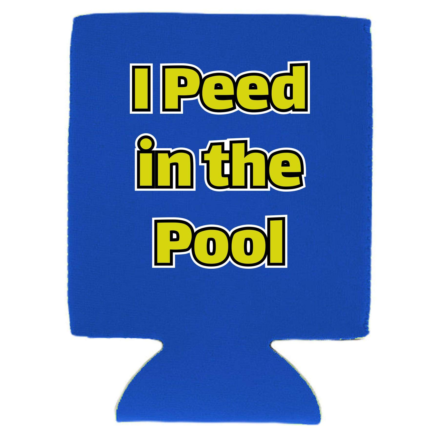 I Peed in the Pool Magnetic Can Cooler (Royal Blue, 2 Pack) - Funny Novelty Beer Can Holder for Pool Parties, Beach Outings & Summer BBQs