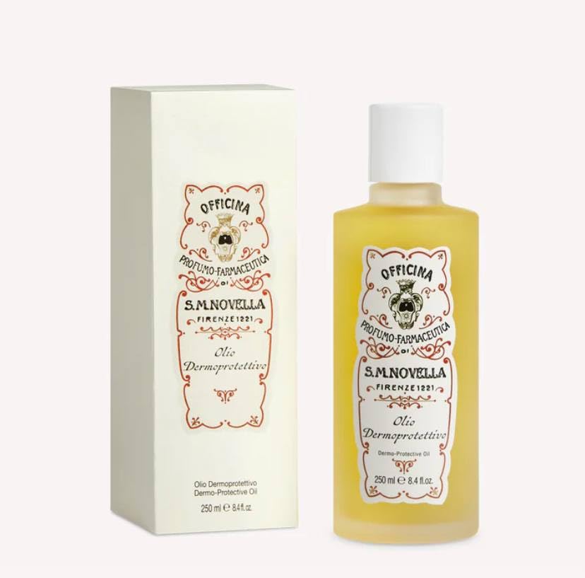 Santa Maria Novella Melograno Dermo-Protective Face Oil 250ml - Hydrating & Anti-Aging Skincare for Dry & Sensitive Skin - Perfect for Night Routine & Winter Care