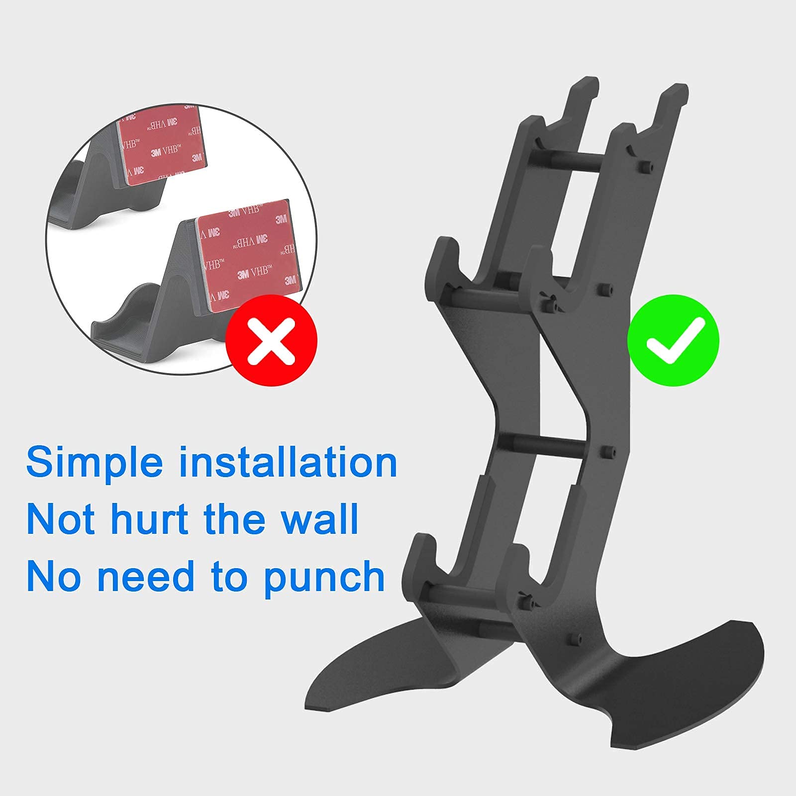 Universal Gaming Controller Stand - Aluminum Metal Holder for PS5, PS4, Xbox Series X/S, Xbox One & Nintendo Switch | Headset Mount & Gamepad Organizer | Perfect for Gaming Setup & Desk Organization