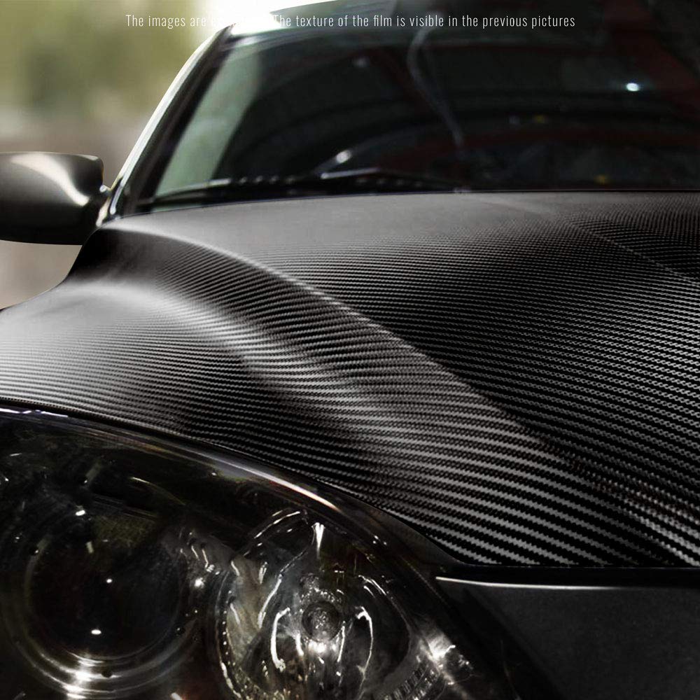 Premium Carbon Fiber Adhesive Film Sheet for Car Bonnet Hood Protection - 47.2