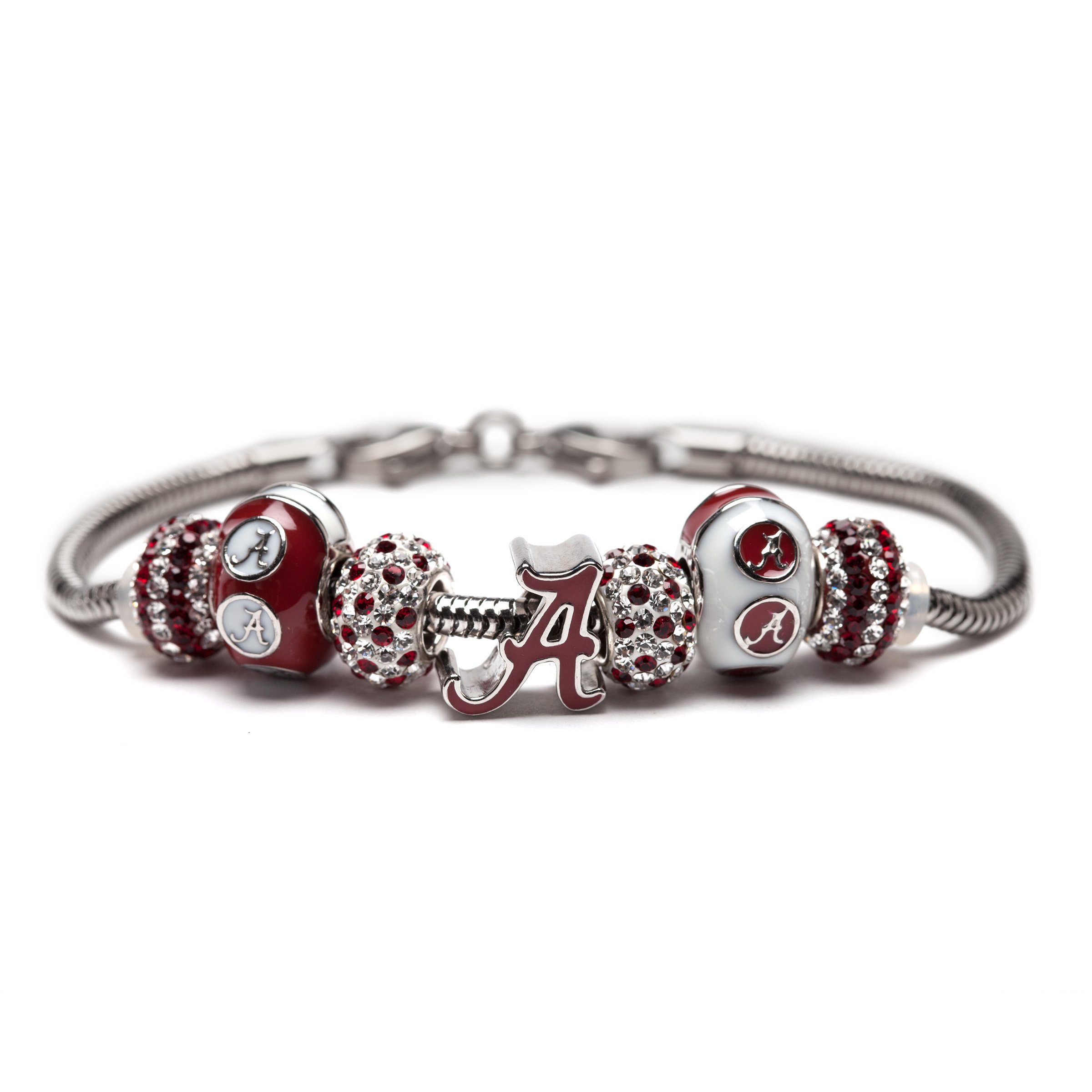 Official University of Alabama Crimson Tide Jewelry Set - Stone Armory Bama Fan Ring & Bracelet | Licensed Roll Tide Gifts for Women & Men | Perfect for Game Day, Graduation & Alabama Pride
