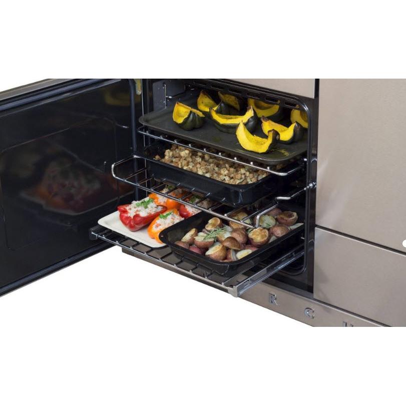AGA 48 Inch Mercury Dual Fuel Range with True European Convection - Professional Gas & Electric Stove with Oven - Perfect for Home Chefs & Modern Kitchens (AMC48DF, Stainless Steel)