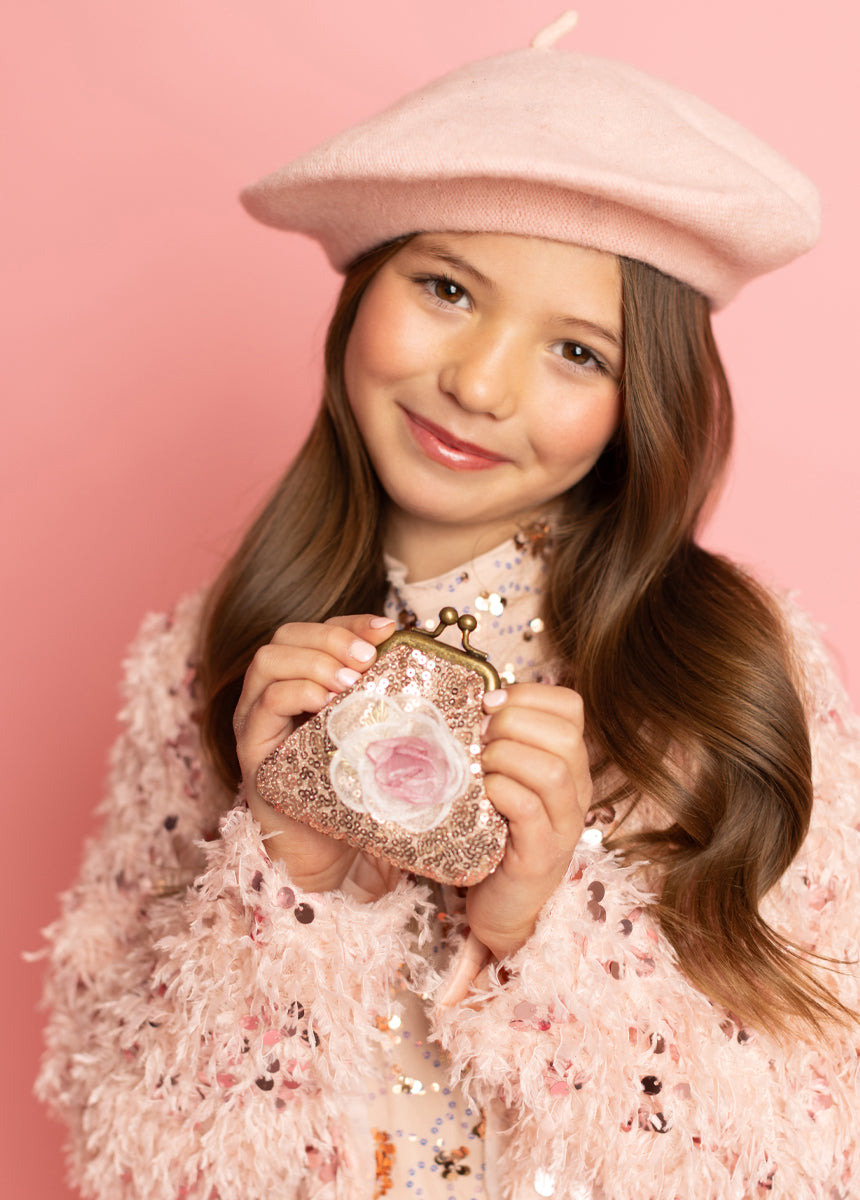 Deavaney Pink Sequin Coin Purse - Stylish & Sparkly Wallet for Women - Perfect for Parties, Clubbing, and Everyday Use