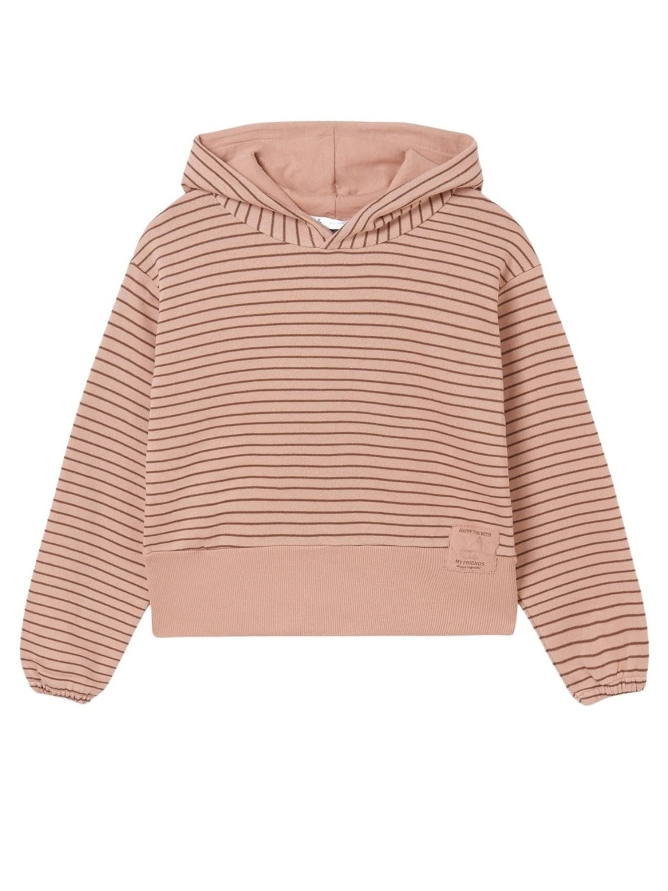 Mayoral Girls Striped Pullover Sweater - 7472 Rose Pink - Cozy Knit Top for School, Playdates & Casual Outings