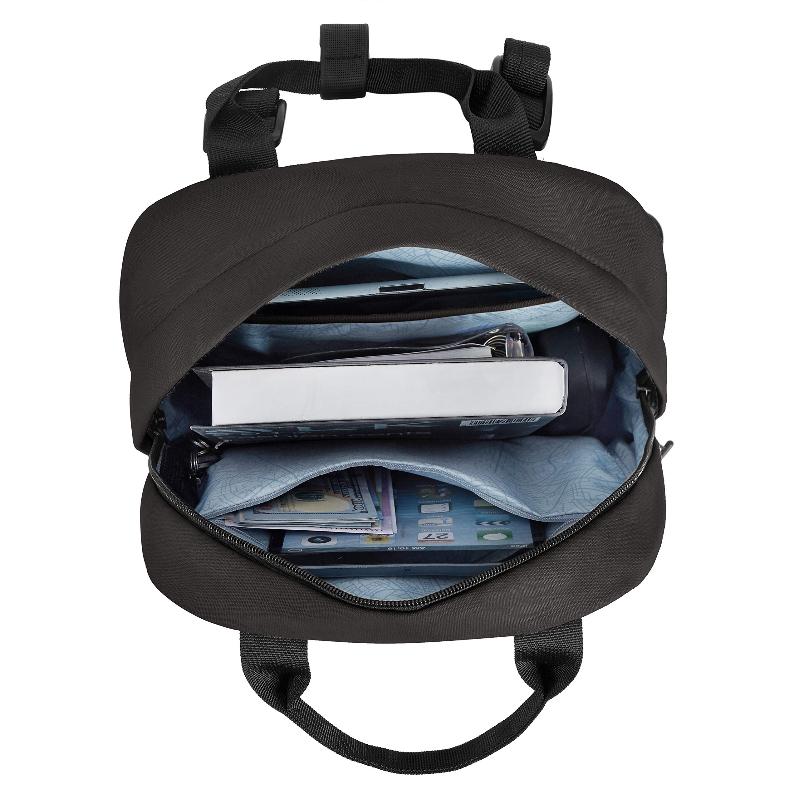 Travelon Anti-Theft Origin Small Backpack - Secure & Lightweight Travel Daypack for Women & Men - Perfect for Commuting, Hiking & Urban Exploration