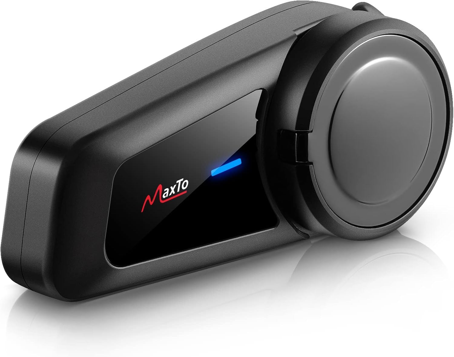MAXTO M2 Bluetooth Motorcycle Helmet Headset - Wireless Intercom for 2-6 Riders with 1000m Range, Universal Pairing, Waterproof Design for Group Communication - Perfect for Motorcycling, Skiing & Outdoor Sports