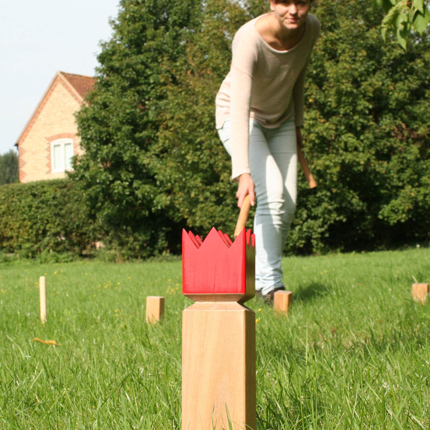 Premium Viking Kubb Game Set in Carry Bag – Outdoor Wooden Tossing Game for Backyard, Lawn, and Beach Fun – Big Game Hunters