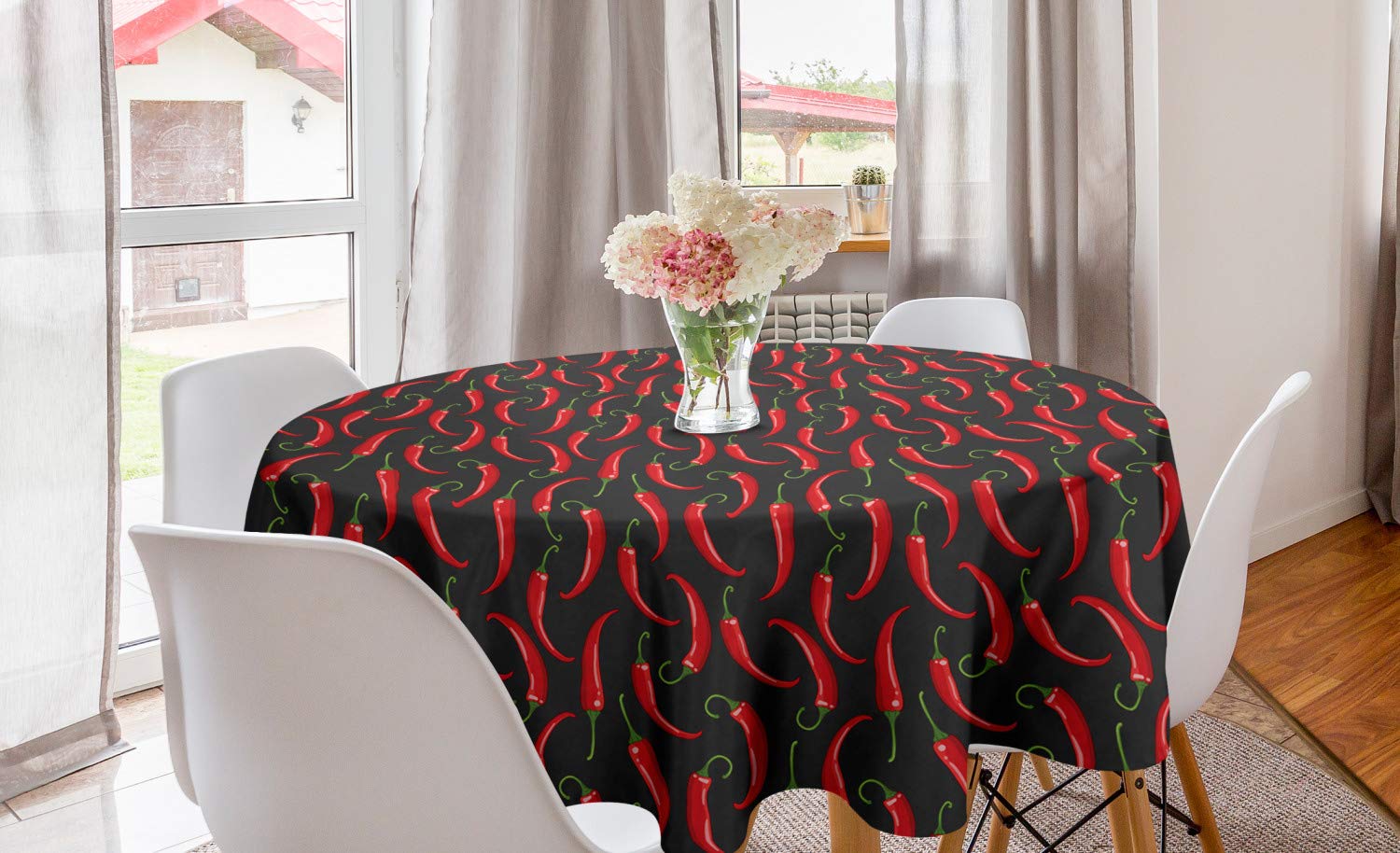 Ambesonne Round Tablecloth 60