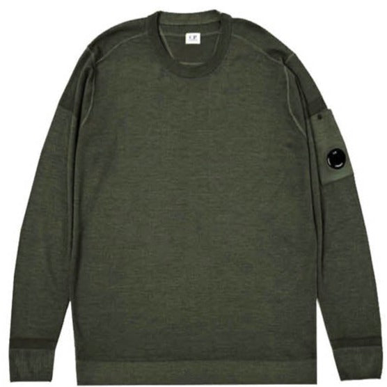 CP Company Lana Wool Lens Knit Sweater - Warm Winter Pullover for Men | Cozy Office Wear & Casual Outfit
