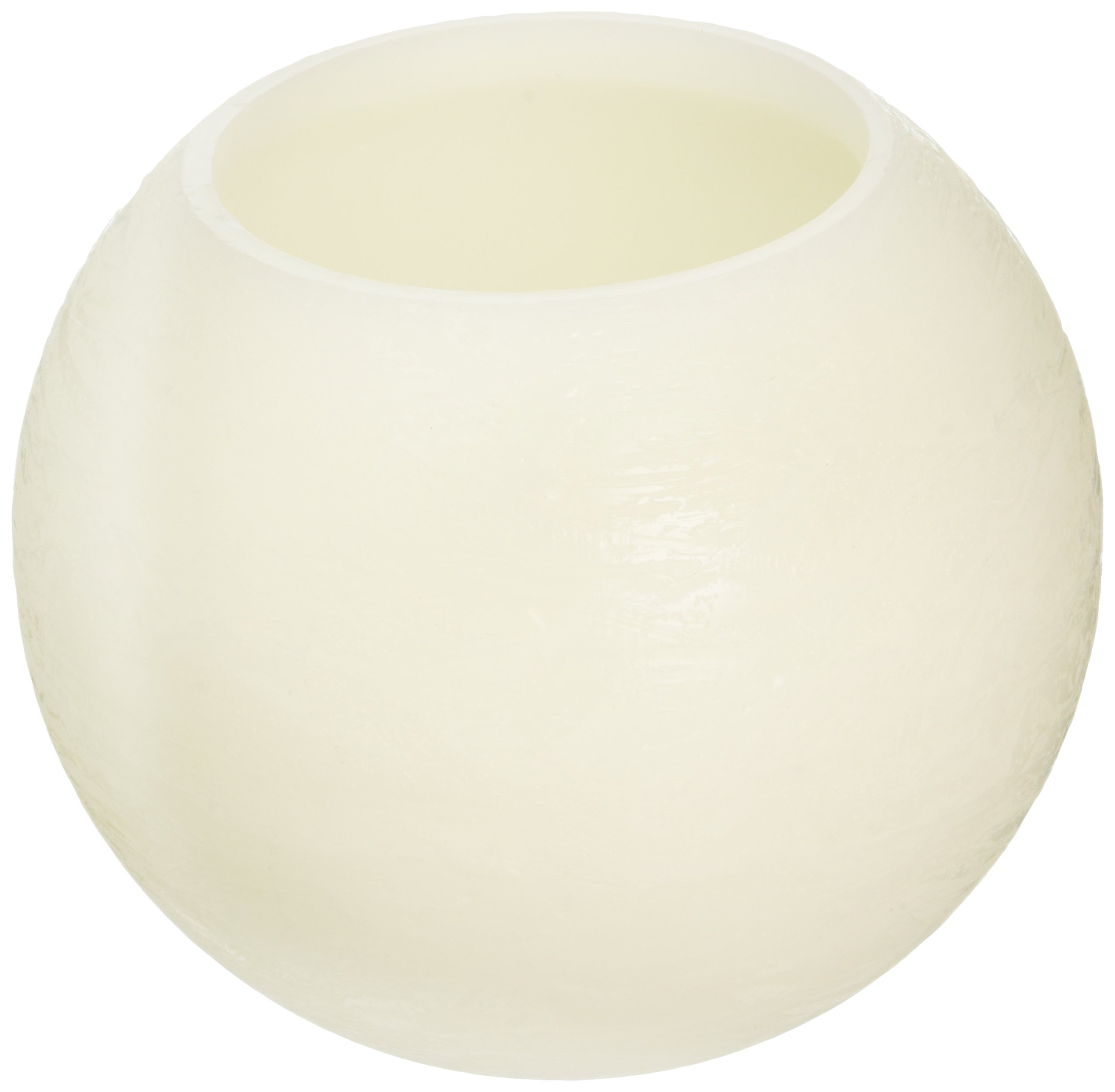 6 Inches Wax MoonSphere LED Flameless Candle with 5 Hour Timer - Decorative Battery Operated Fake Candles for Home, Wedding, Party & Romantic Ambiance (87002)