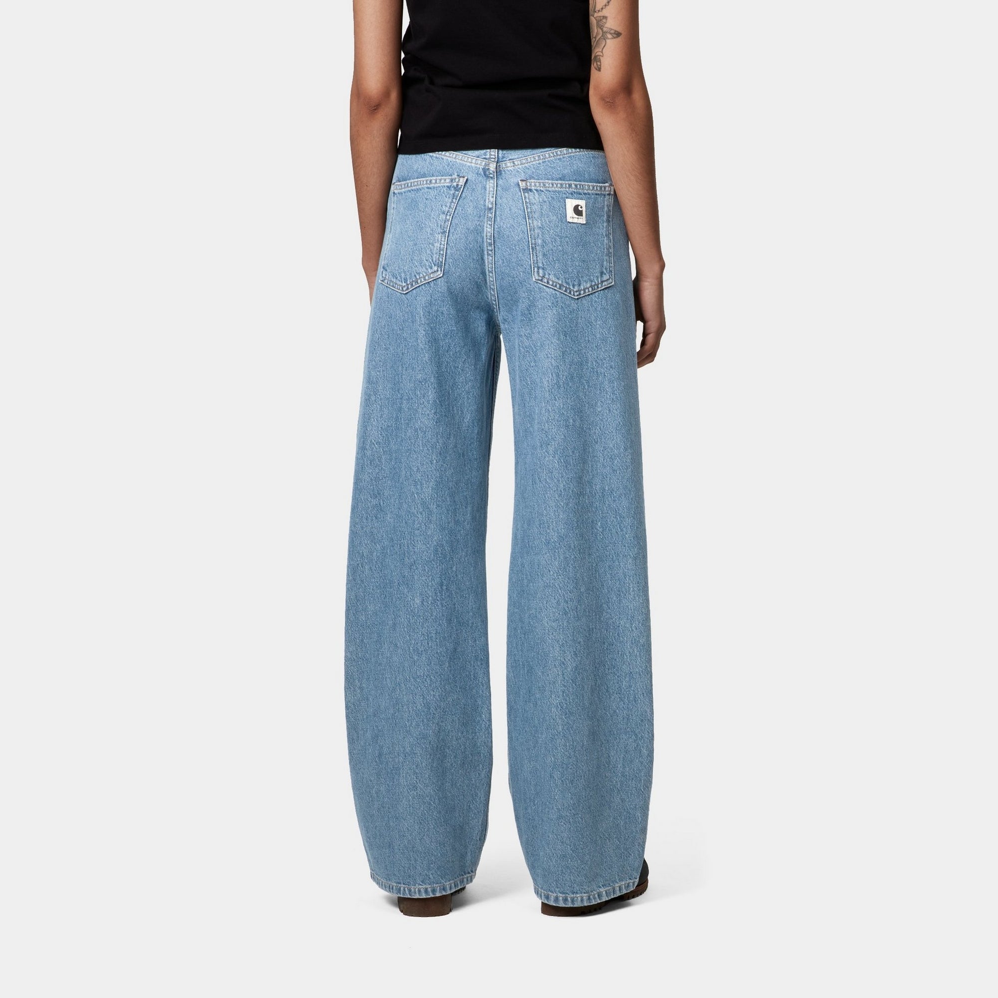 Jane Women's High Waisted Blue Distressed Denim Jeans | Heavy Stone Wash | Comfortable & Stylish for Casual Wear, Work or Night Out