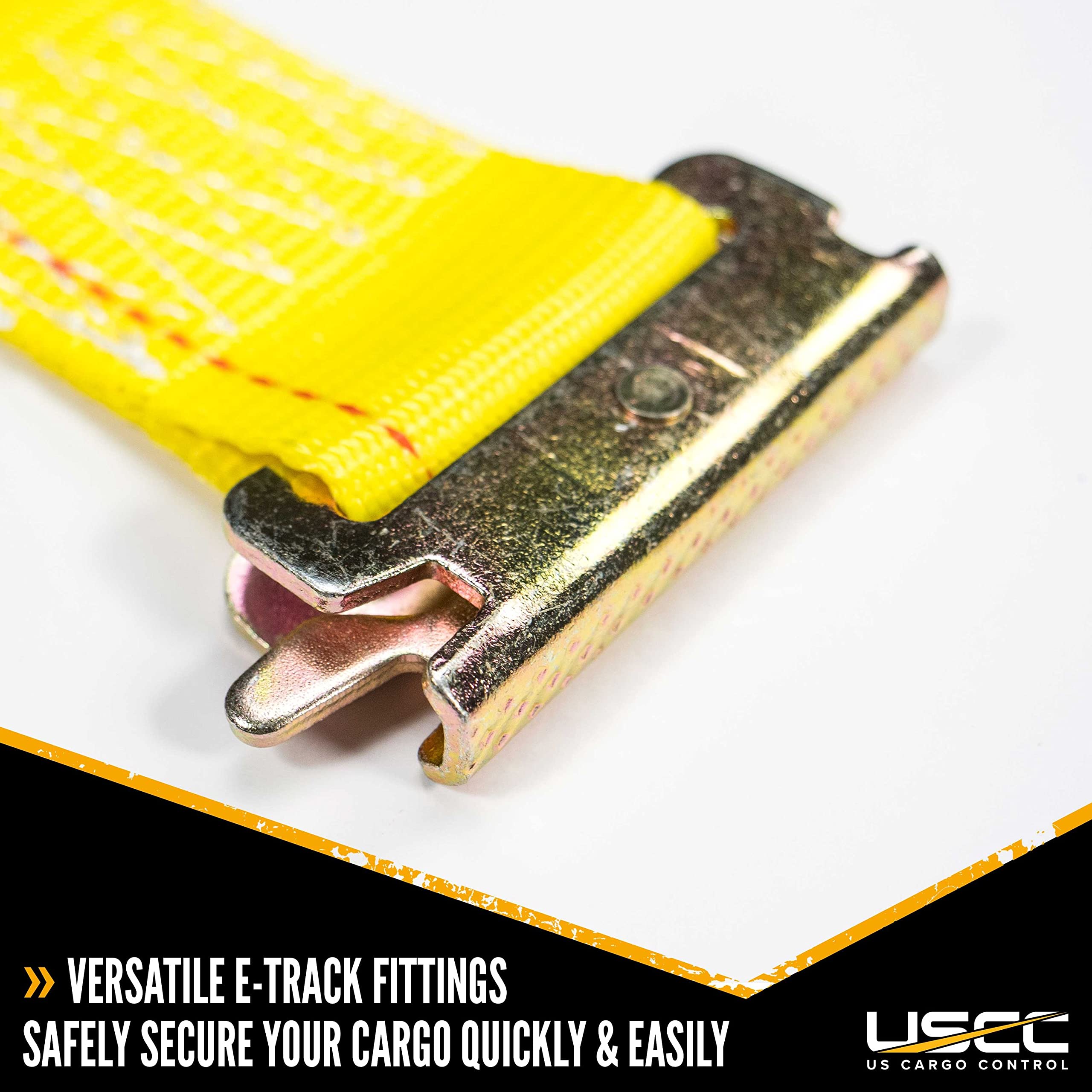 US Cargo Control E Track and E Track Straps Kit - Heavy Duty Cargo Securing System with E Track Rails & Straps for Pickup Trucks & Trailers - Perfect for Transporting Equipment, Motorcycles & ATVs Safely