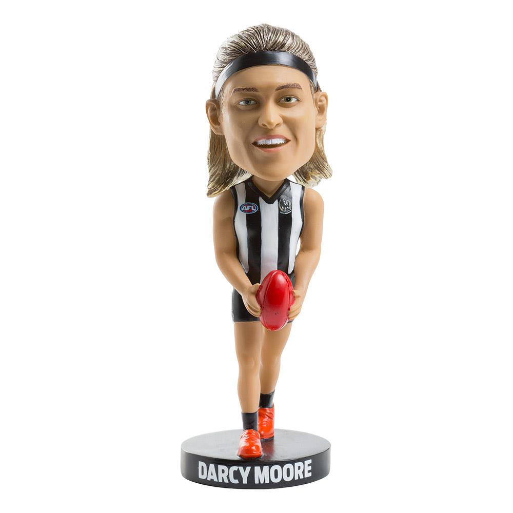 AFL Collingwood Magpies Darcy Moore Bobblehead - Official AFL Collectible Figurine for Sports Fans & Memorabilia Collectors - Perfect for Home Decor, Office Display, and Sports Fan Gifts