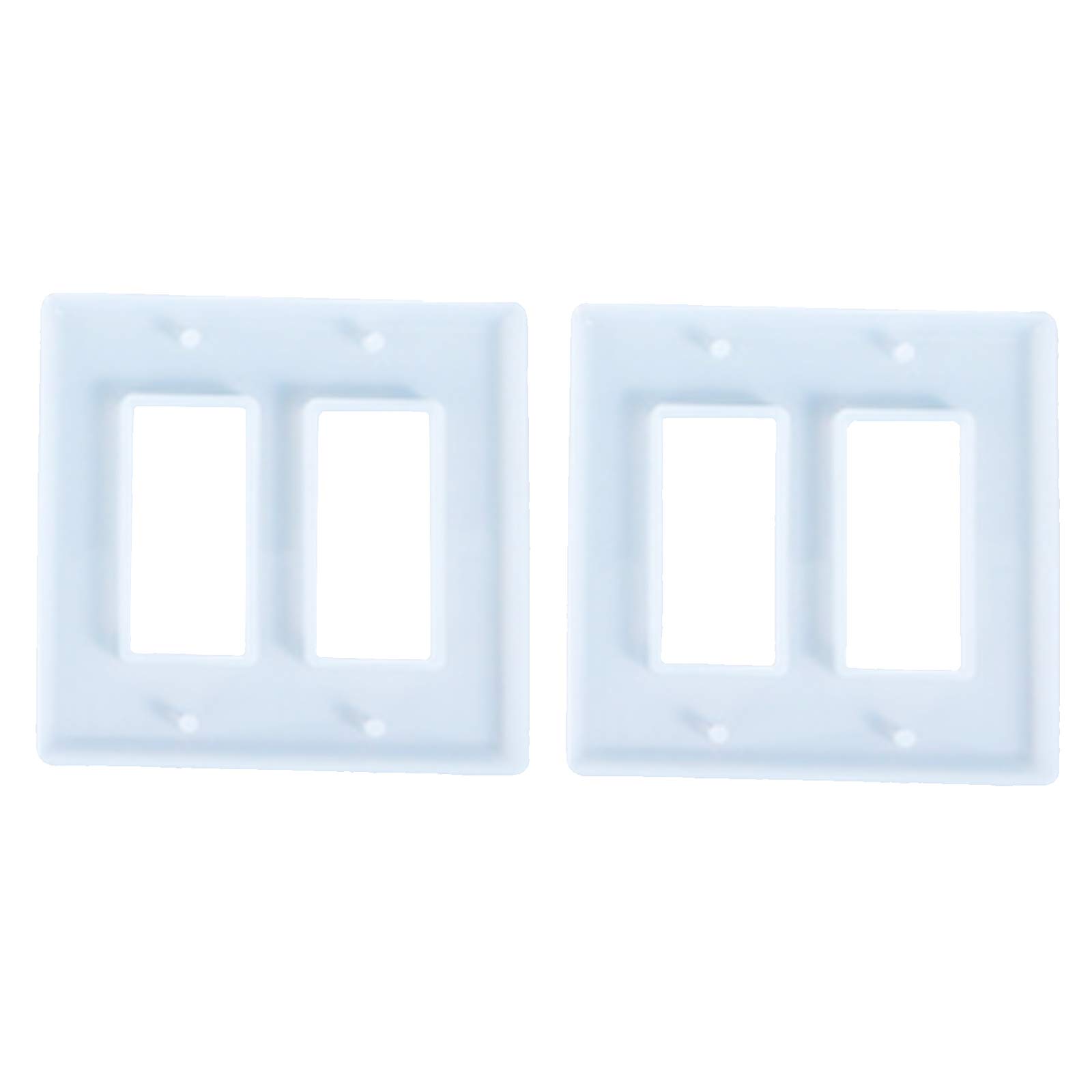2-Piece Double Hole Light Switch Cover Resin Molds for Epoxy Casting - DIY Craft Making & Home Decor - Perfect for Switch Socket Covers, Wall Plates, and Creative Home Improvement Projects