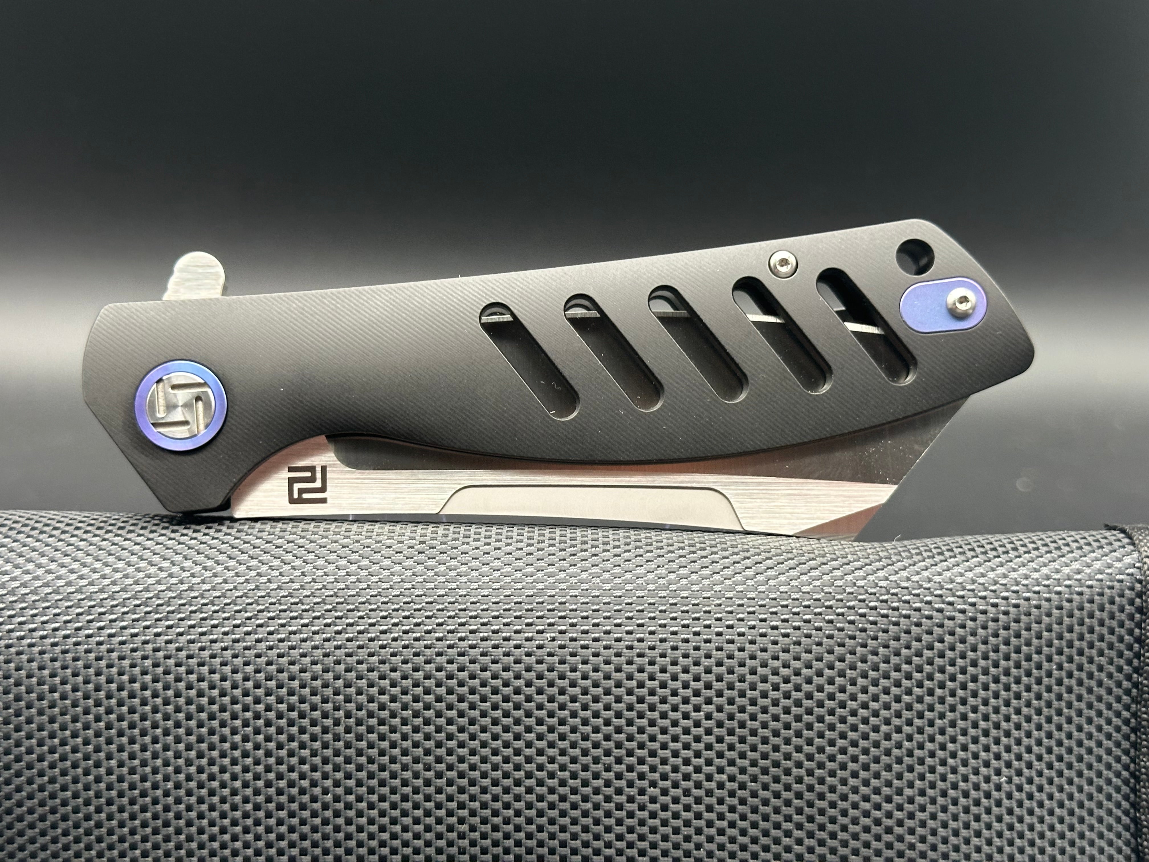 Artisan Cutlery 1815G BKM Tomahawk Tactical Pocket Knife - M390 Steel Wharncliffe Blade (3.8