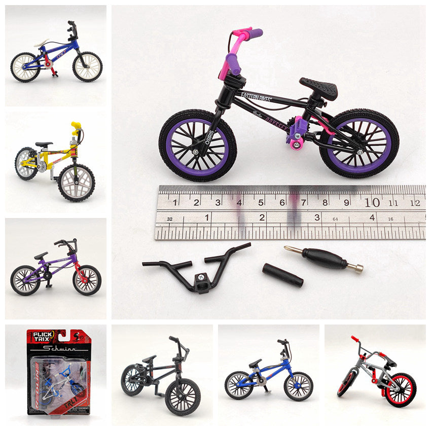 Premium FLICK TRIX Miniature BMX Finger Bike - Diecast Metal DeathTrap Bicycle Toy for Kids & Adults - Perfect Gift for BMX Lovers, Office Desk Decor & Stress Relief Fidget Toy