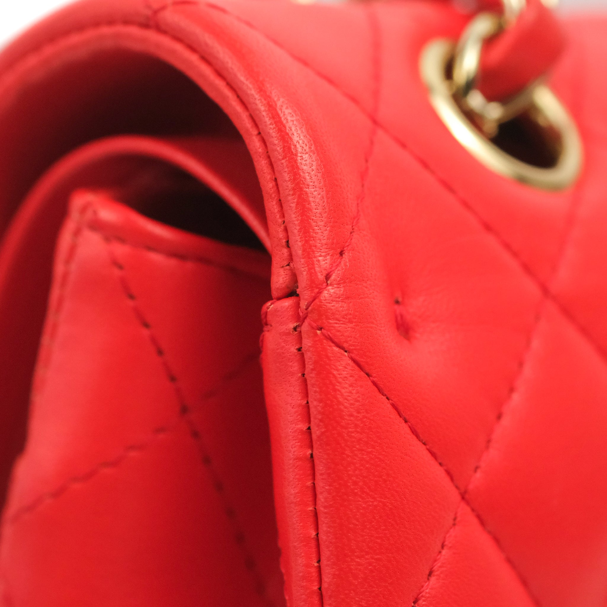 Chanel Classic Medium Double Flap Bag - Red Lambskin Leather with Gold Hardware | Luxury Designer Handbag for Women, Perfect for Parties, Weddings & Everyday Elegance