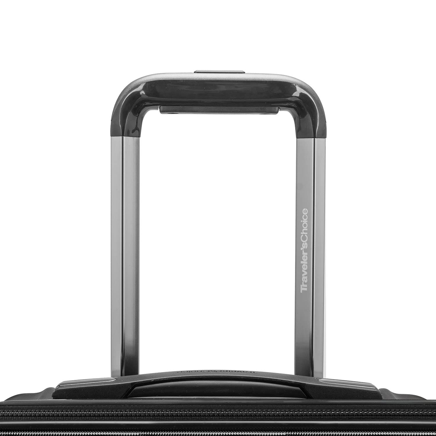 Traveler's Choice Archer Polycarbonate Hardside Spinner Luggage Set - 2-Piece Black Suitcase with Tie Down Straps for Secure Packing | Perfect for Business Trips, Vacations & Air Travel