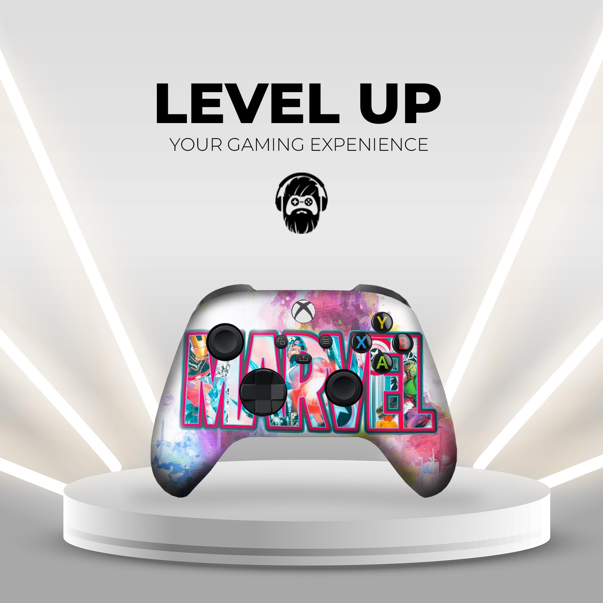 DreamController Marvvel Wireless Xbox One & Series X/S Controller - Custom Hydro-Dip Printed Gamepad (Not Just a Skin) | Durable Design for Competitive Gaming & Long Play Sessions