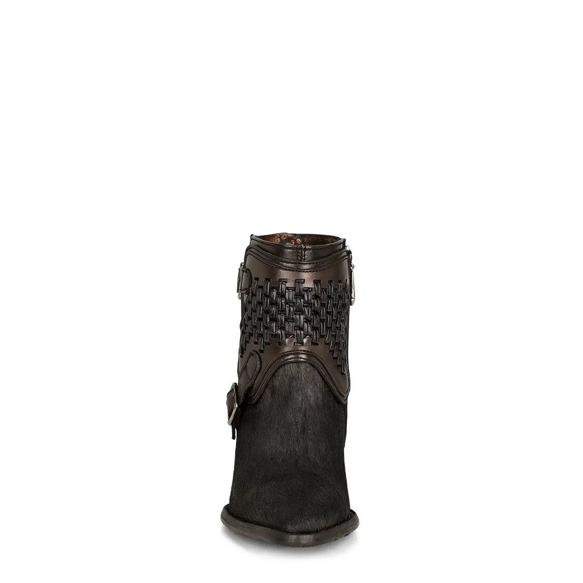 Cuadra Black Fashion Cowboy Cow Hair Ankle Boots for Women - Stylish Western Boots for Country Rides, Parties & Everyday Wear