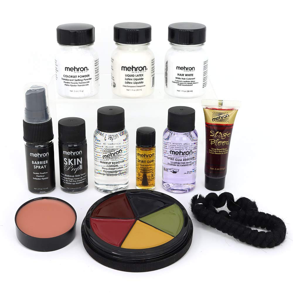 Mehron Makeup All-Pro StarBlend Cake Kit (Dark) - Professional Stage & Special FX Makeup for Theater, Cosplay & Halloween