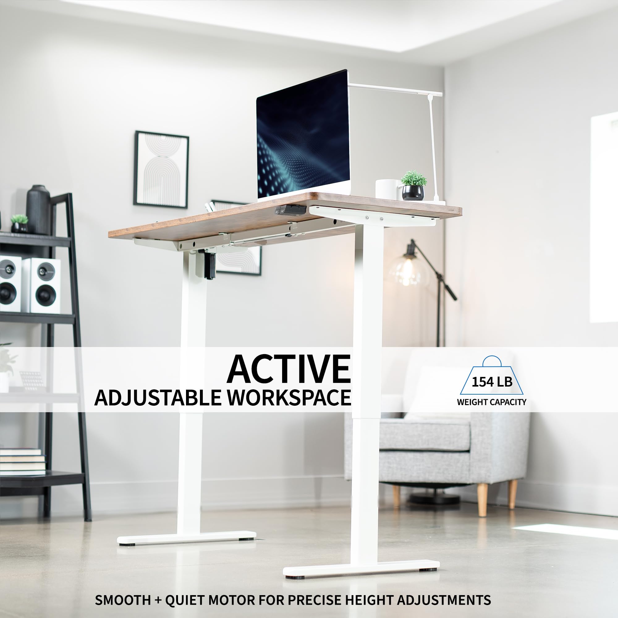 VIVO 60-Inch Electric Height Adjustable Standing Desk - 60