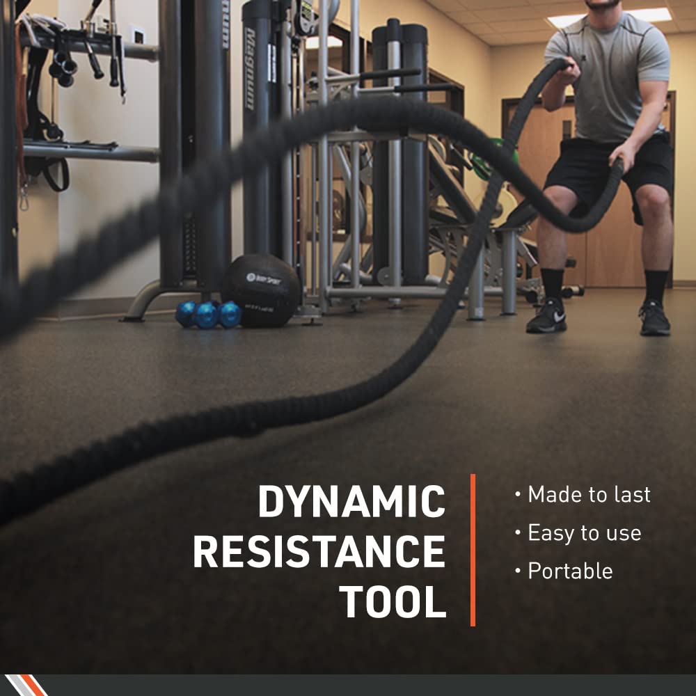 Body Sport Training Rope - Thick Battle Rope for Home & Gym Workouts | Durable Poly-Twine Exercise Rope for Indoor & Outdoor Fitness Training | Perfect for CrossFit, HIIT, Strength and Endurance Workouts