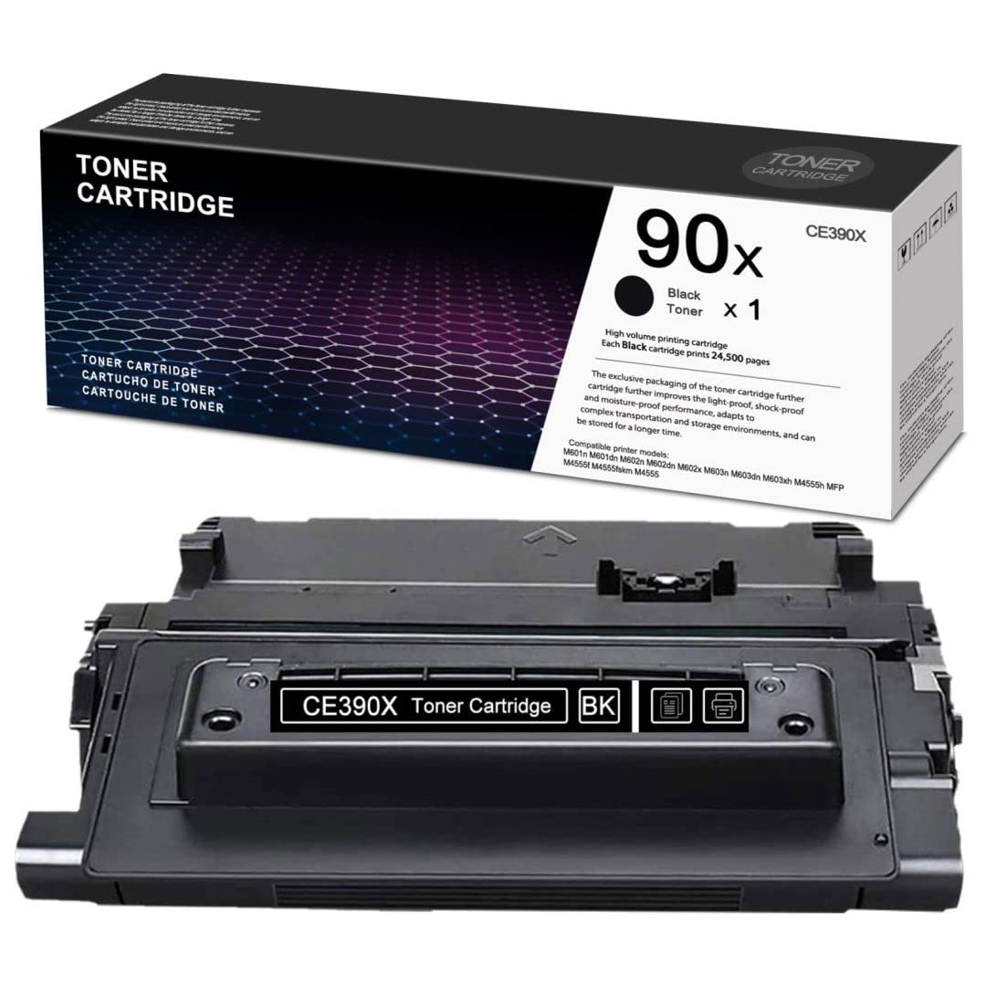 ONWARD 1-Pack 90X Black High Yield Toner Cartridge Replacement for HP M603xh M4555h MFP M4555f M601n M601dn M602n M602dn M602x M603n M603dn M4555fskm M4555 Printers | Compatible with CE390X | Ideal for Office Printing, High-Volume Documents & Business Use