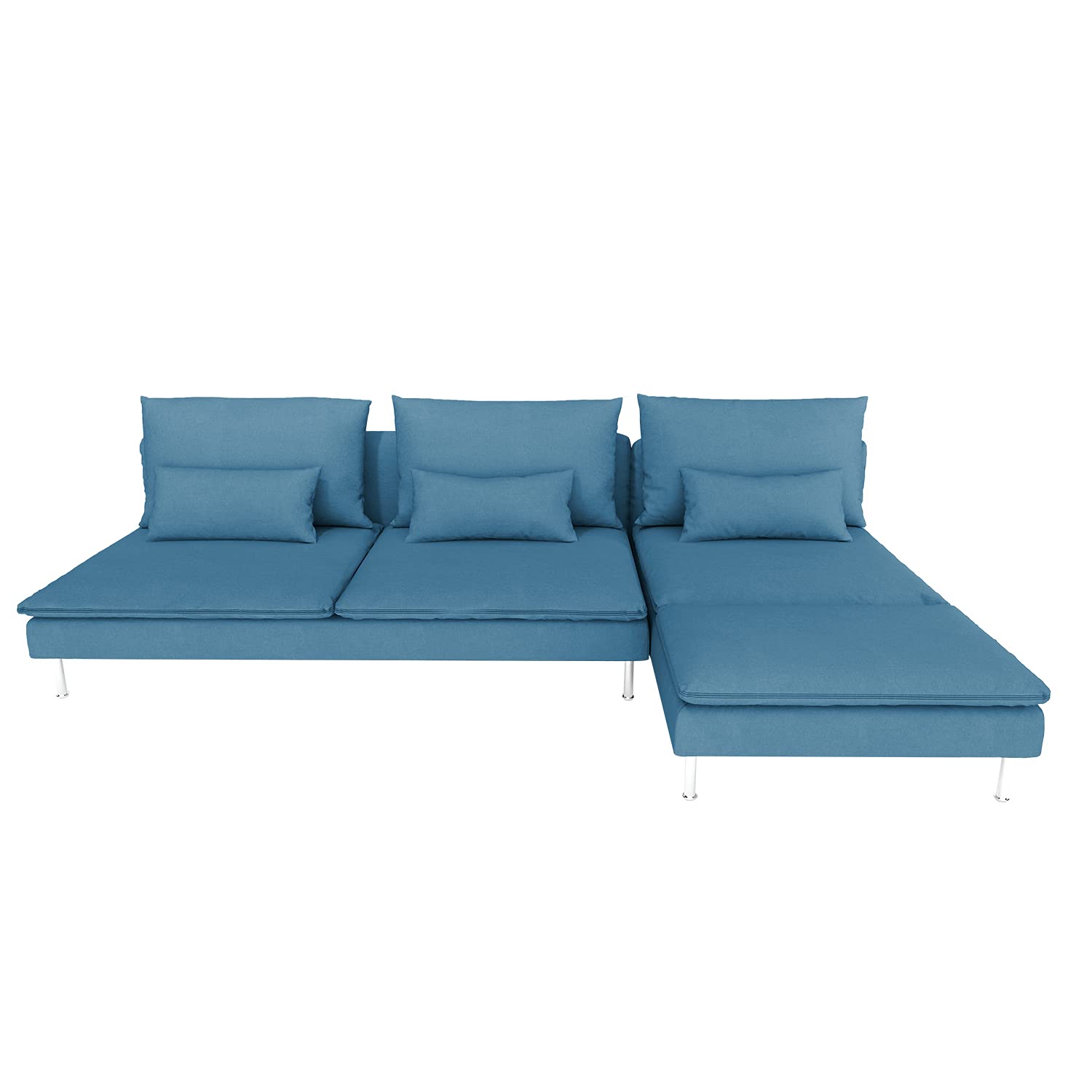 CRIUSJA Sofa Slipcover for IKEA Soderhamn 3-Seat Sectional with Right Chaise - Stretchable Couch Cover with Cushion Covers - Perfect for Living Room, Family Room & Home Theater - AF-30,3+Right