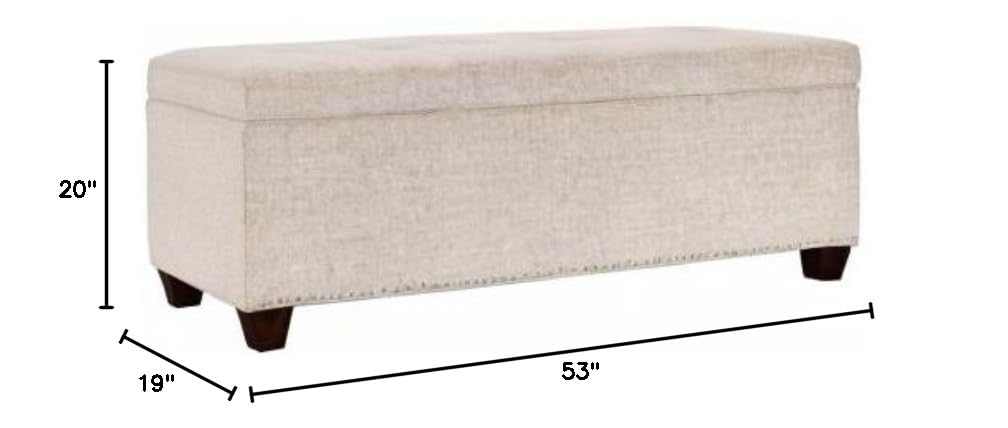 MJL Furniture Designs Upholstered Storage Bench with Lift Top - Camel Color, Bedroom Seat & Ottoman, Perfect for Small Spaces & Closet Organization