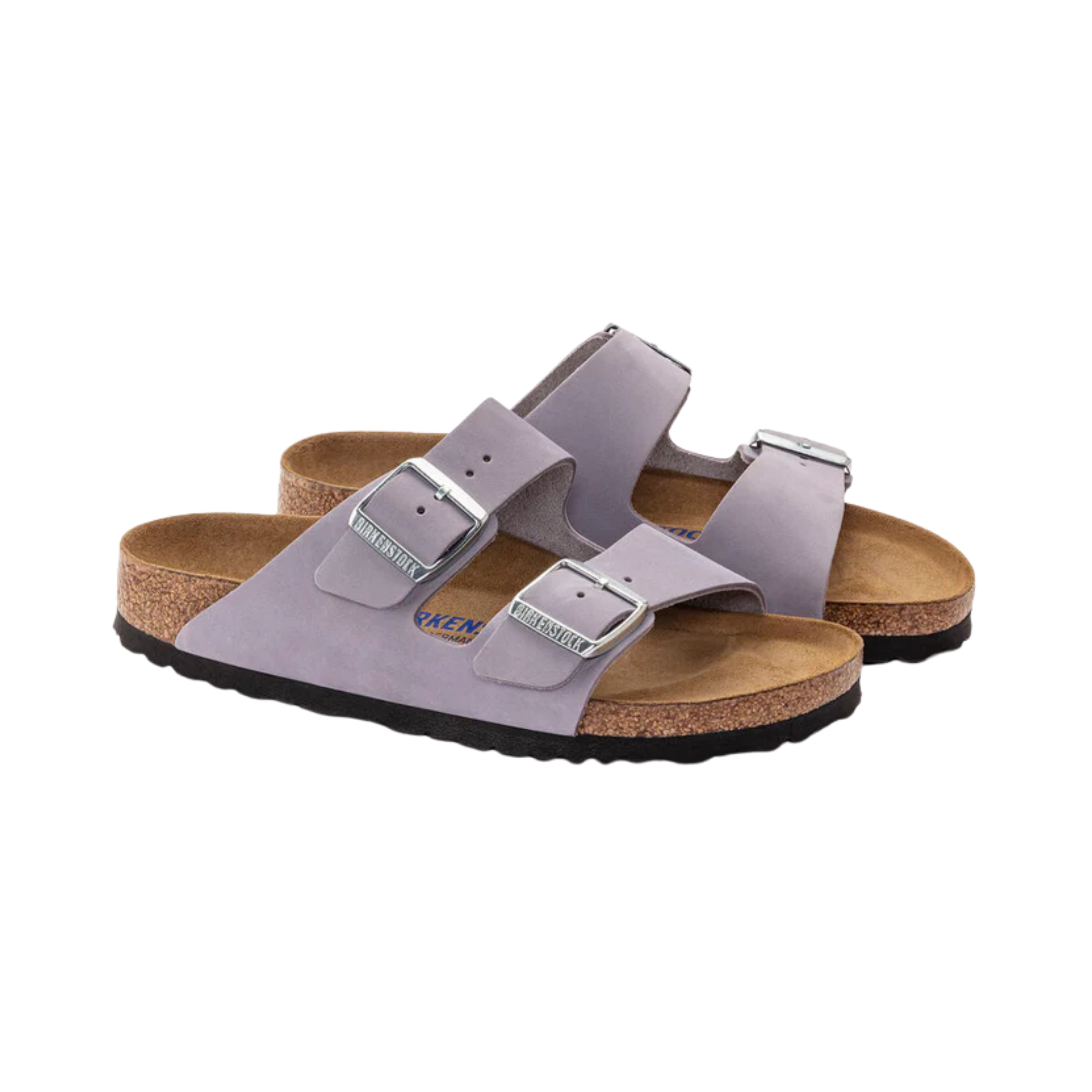 Women's Arizona Soft Footbed Sandals - Nubuck Leather in Purple Fog (Narrow Width) | Comfortable Summer Slides for Beach, Pool & Casual Outfits