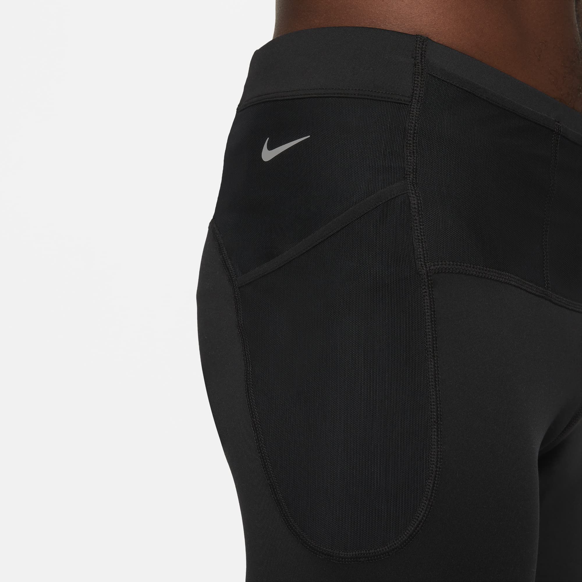 Nike Trail Dri-FIT Running Tights - Men's Black/White for Trail Running & Hiking