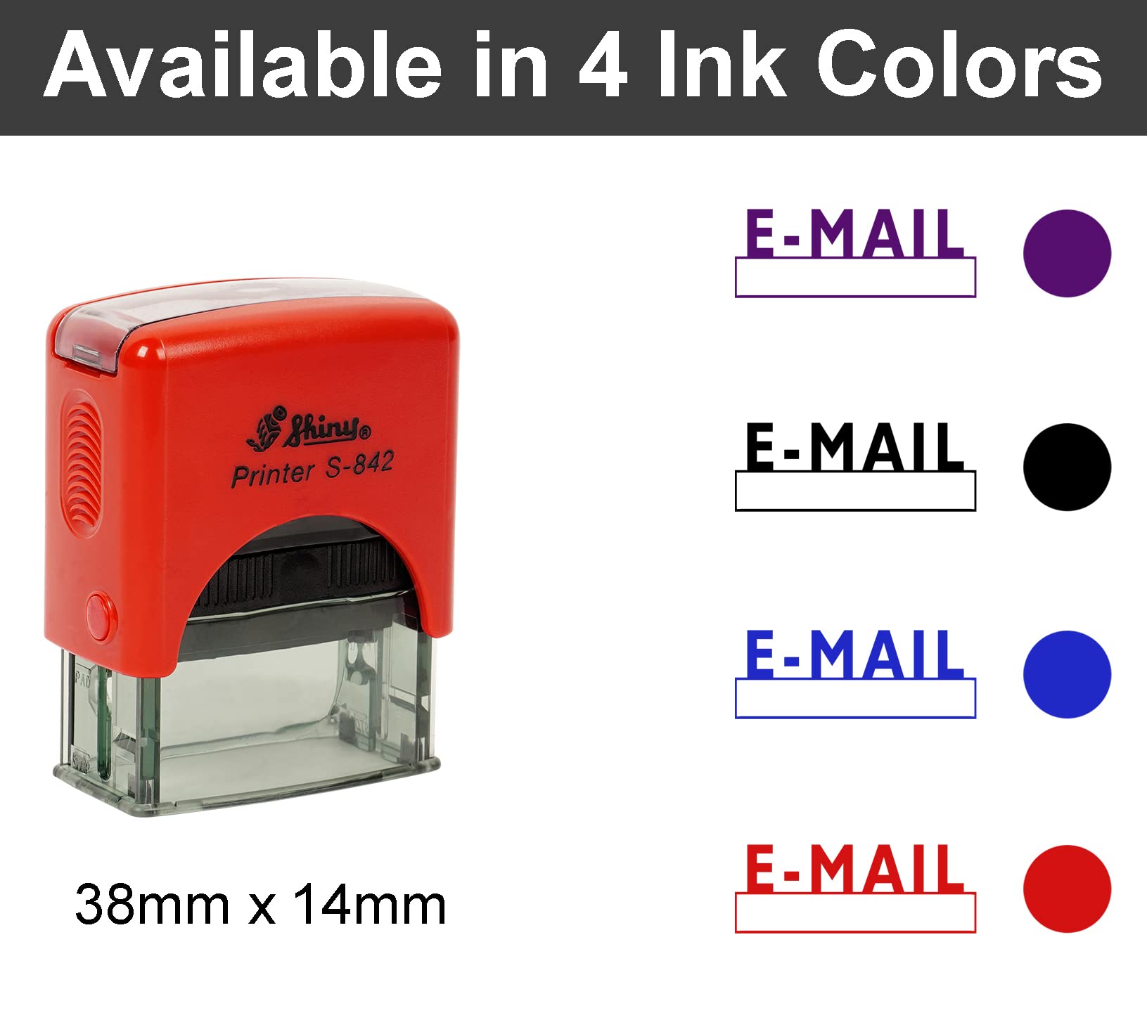 Custom Self-Inking Rubber Stamp for Office & Business - Personalized Shiny Stamp for Documents, Envelopes & Mail - Perfect for Professional Correspondence & Mailing Needs