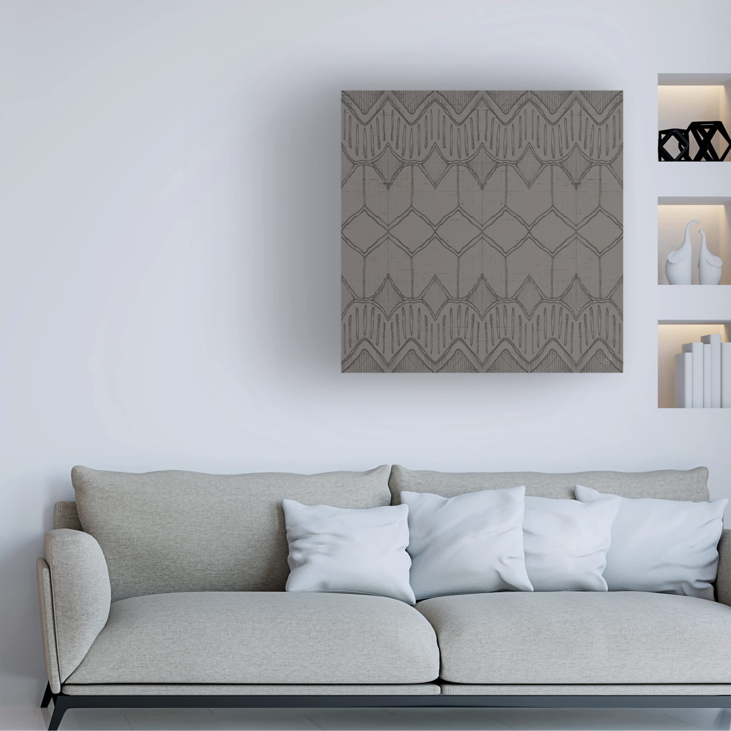 Trademark Fine Art 'Budding Beauty V Dark' Canvas Wall Art Print by Farida Zaman - Floral Home Decor for Living Room, Bedroom & Office