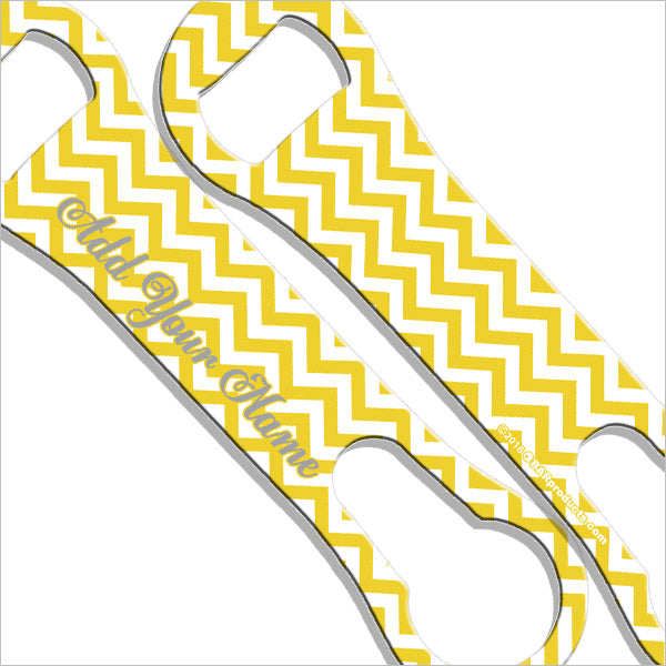 Personalized V Rod® Bottle Opener with Chevron Design - Custom Name Engraved - Perfect for BBQ, Tailgating & Man Cave Decor
