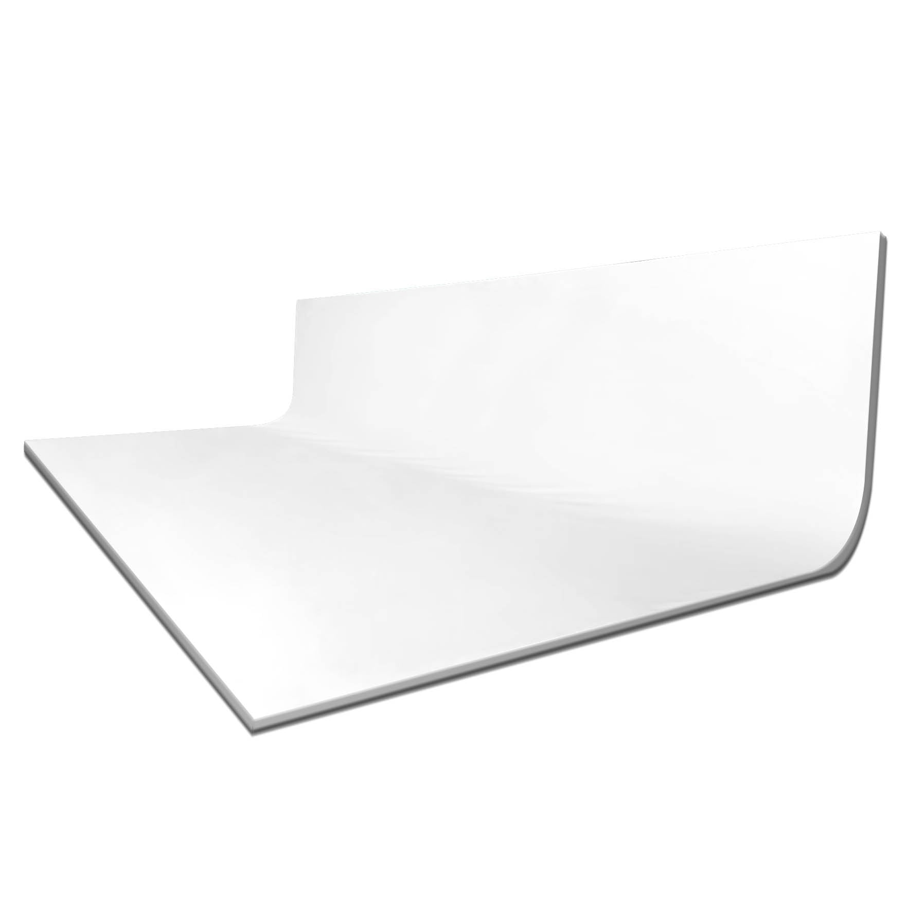 Curved Large Commercial Cyclorama Infinity Cove Backdrop and Frame Bundle Kit V2 - White | Professional Photo & Video Studio Background | Perfect for Product Shoots, Fashion Photography, and YouTube Videos