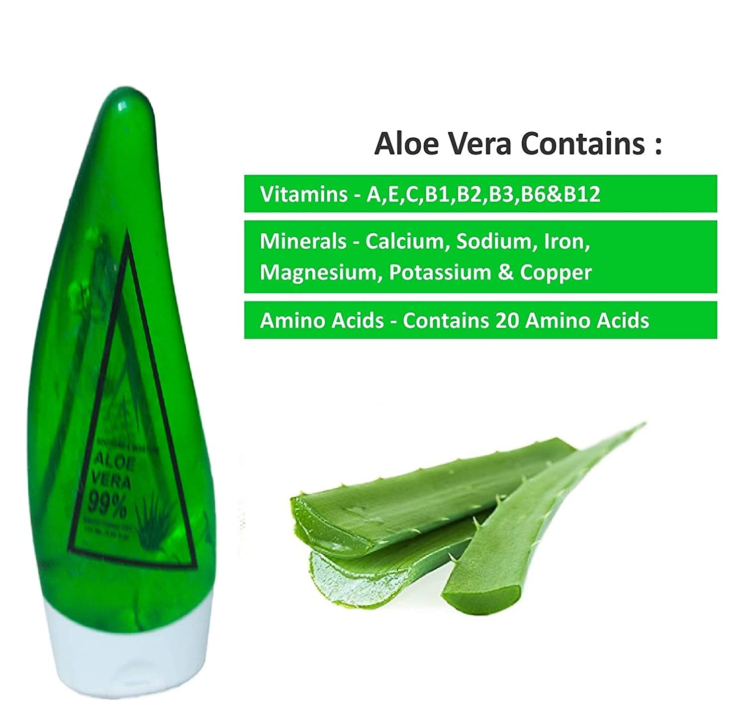 99% Pure Aloe Vera Gel by Zhunmun - Soothing Skin & Hair Moisturizer for Sunburn, Dry Scalp & After Shave (130ml Tube) | Natural Hydration for Face, Body & Hair Care