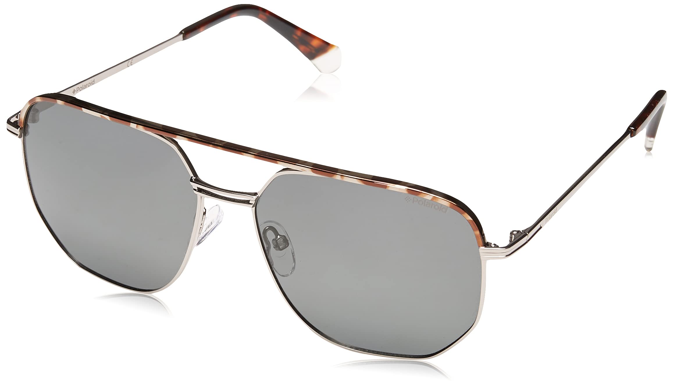 Polarized Navigator Sunglasses for Men - PLD 2090/S/X Polaroid Sunglasses with Ruthenium Havana Frame, 58mm Lens, 15mm Bridge | UV Protection, Driving, Outdoor Sports & Beach Activities
