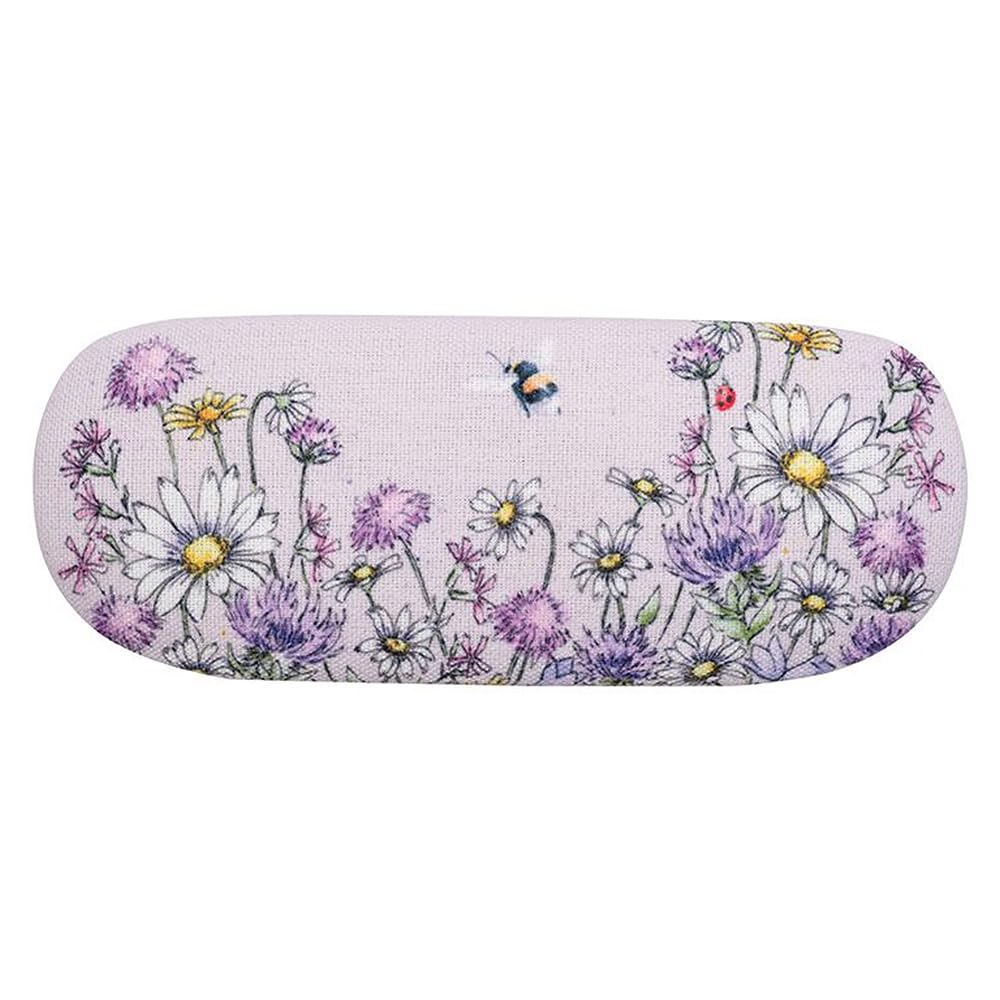 Wrendale Designs Just Bee-cause' Glasses Case - Cute Floral Bee Pattern Eyewear Holder for Women & Men - Perfect for Travel, Work, and Everyday Use